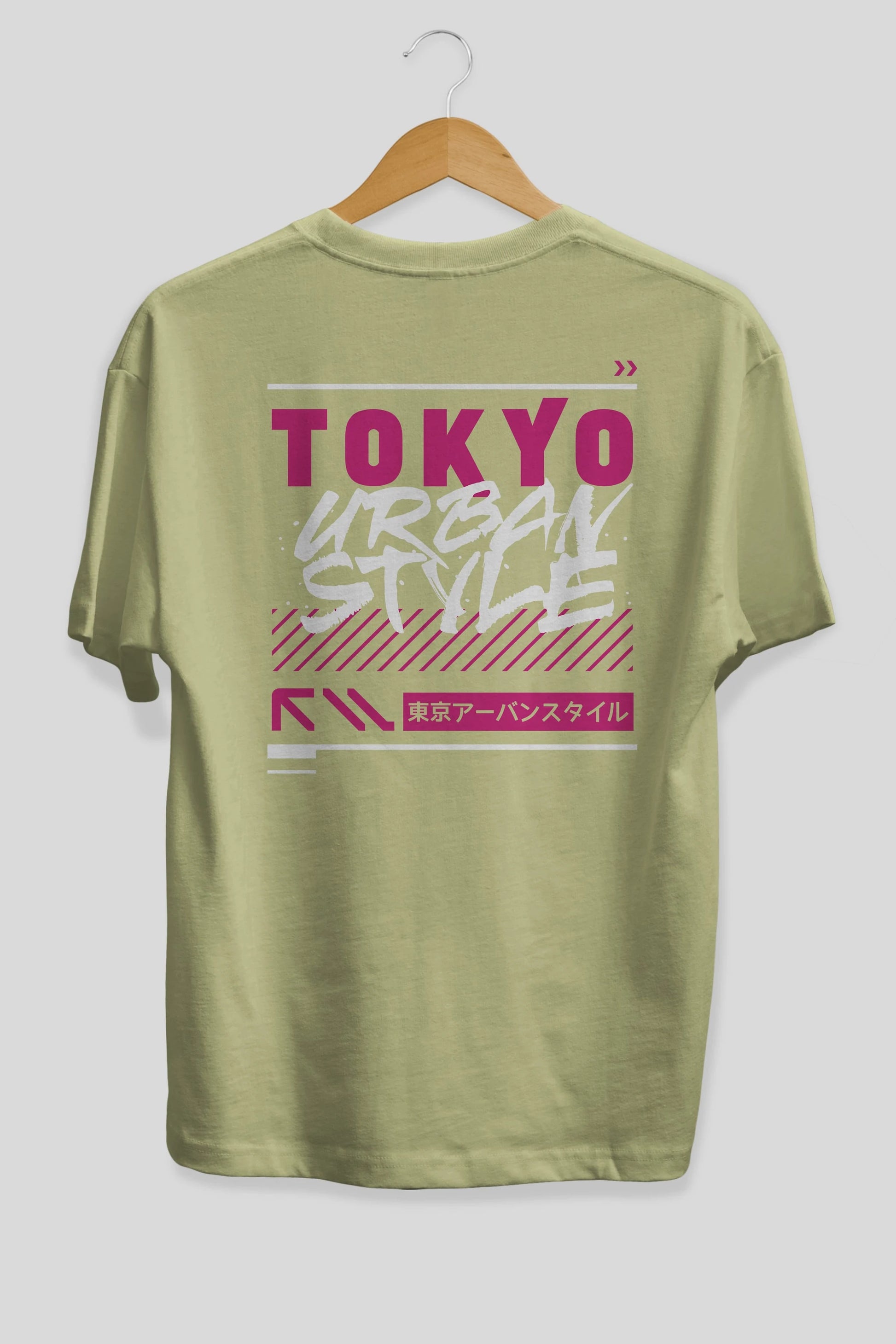Tokyo Urban Style Arka Baskılı Oversize t-shirt Erkek Kadın Unisex