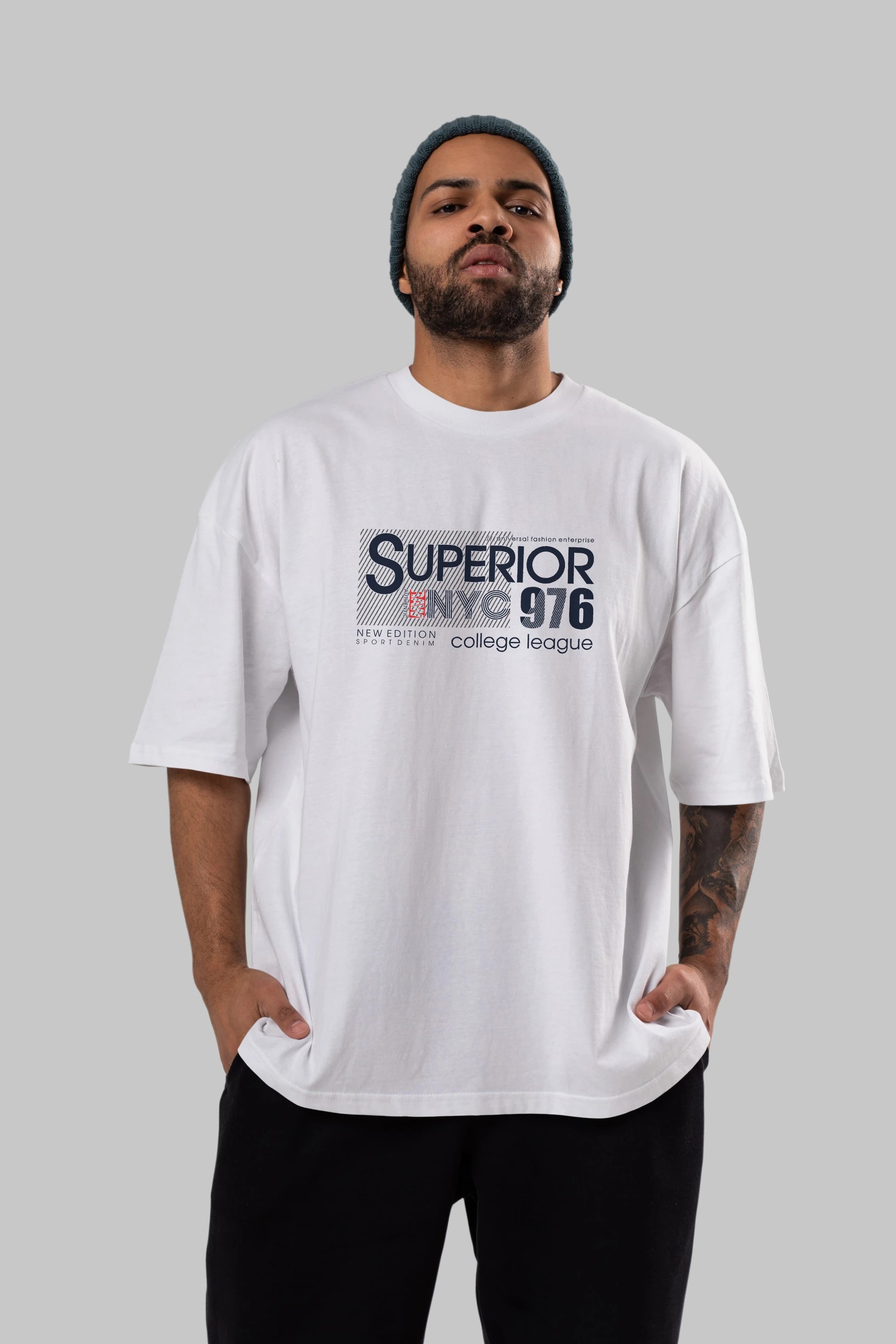 Superior 976 Ön Baskılı Oversize t-shirt Erkek Kadın Unisex