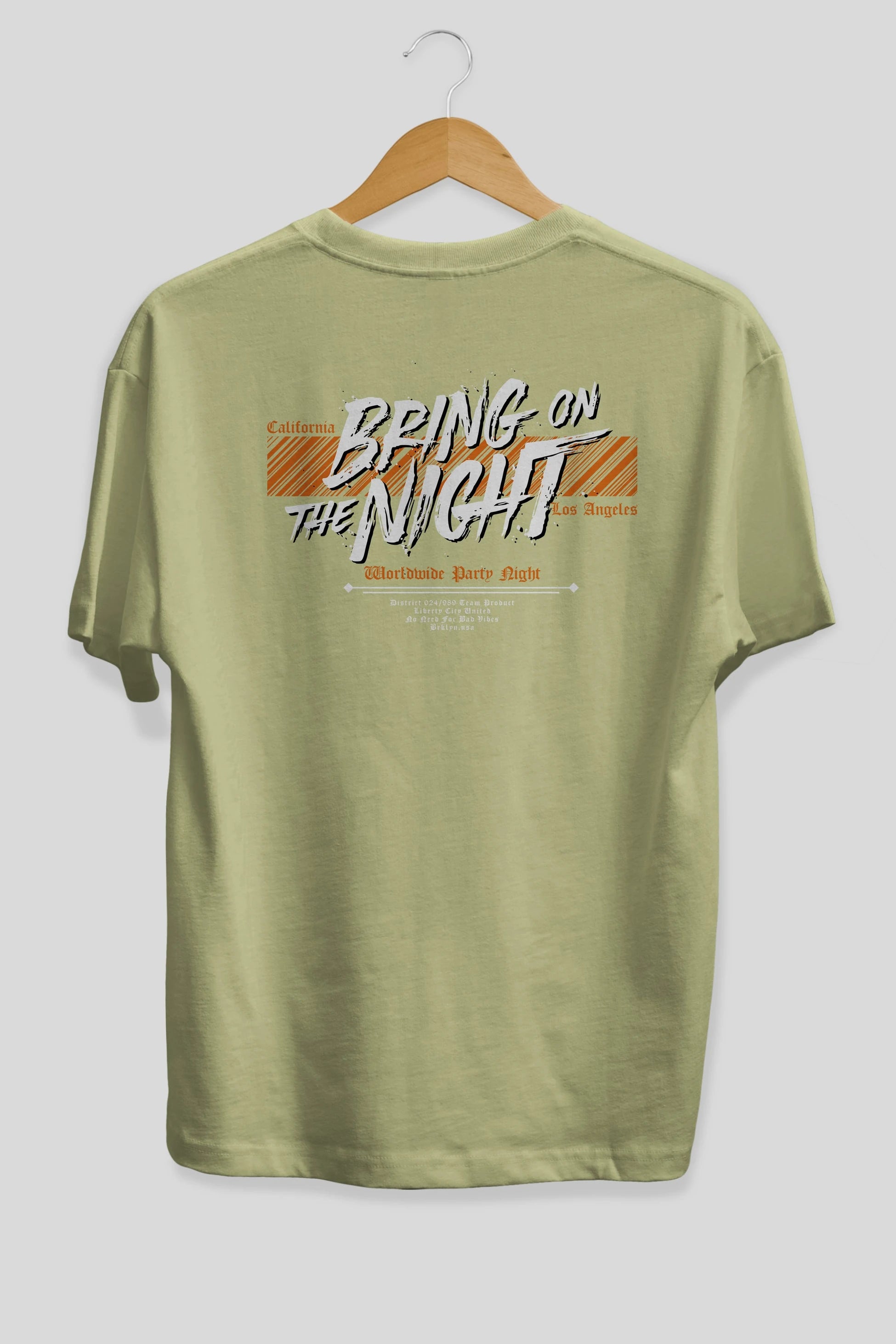 Bring on The Night Arka Baskılı Oversize t-shirt Erkek Kadın Unisex