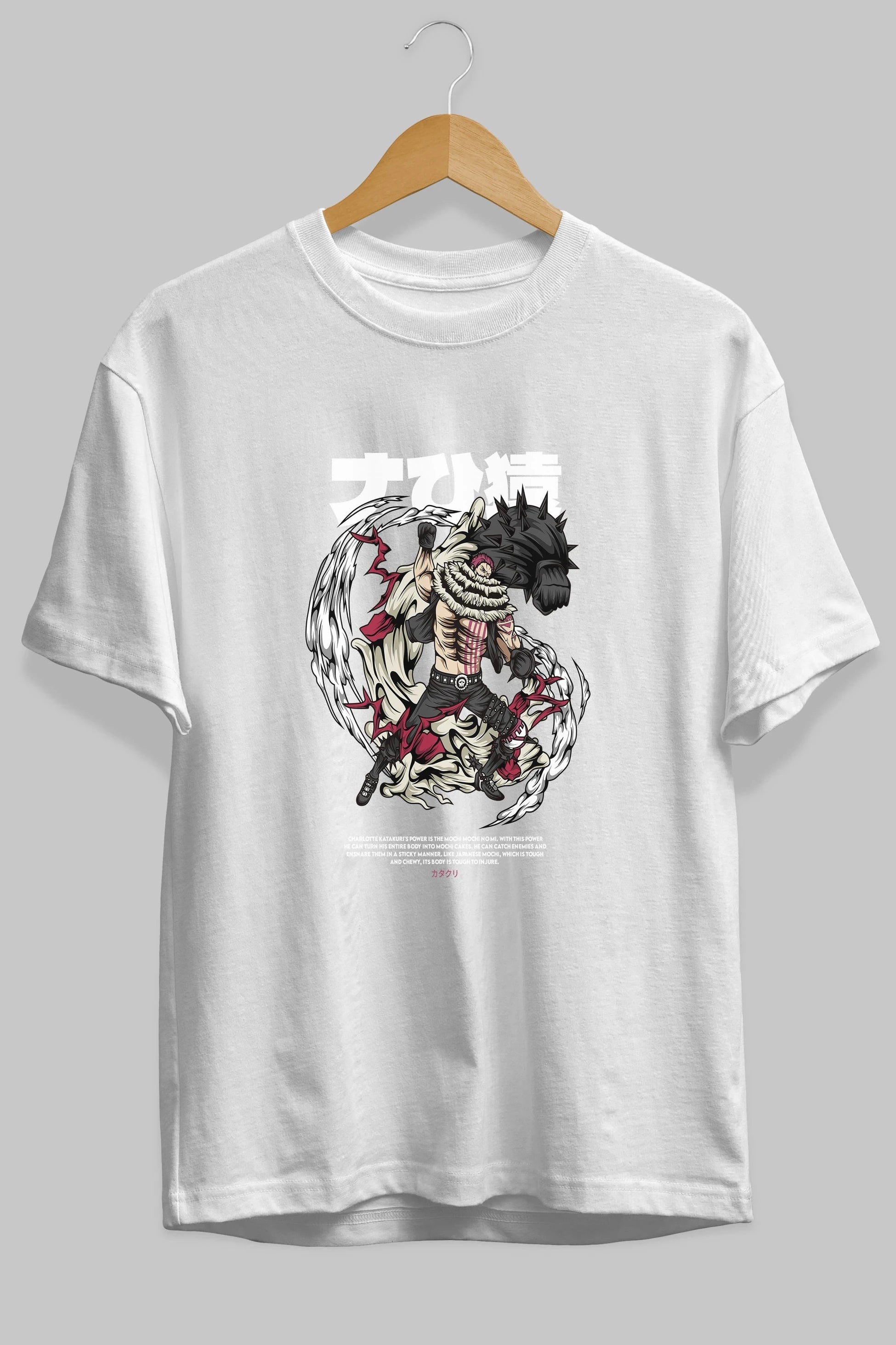 Katakuri Anime Ön Baskılı Oversize t-shirt %100 pamuk Erkek Kadın Unisex