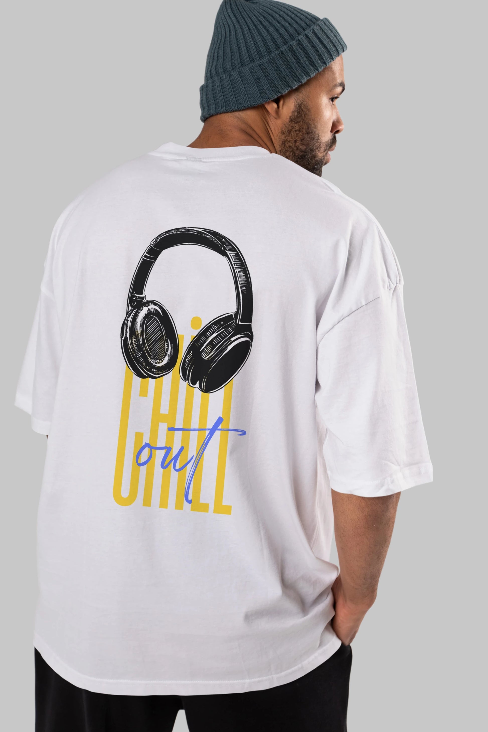 Chill Out Yazılı Arka Baskılı Oversize t-shirt Erkek Kadın Unisex