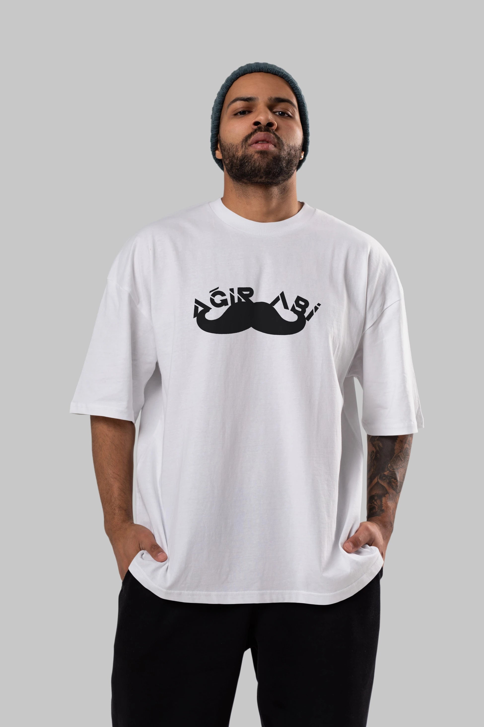 Ağır Abi Ön Baskılı Oversize t-shirt %100 pamuk Erkek Kadın Unisex