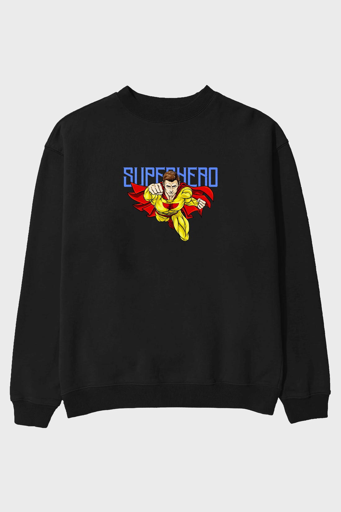 Super Hero Ön Baskılı Oversize Sweatshirt Erkek Kadın Unisex