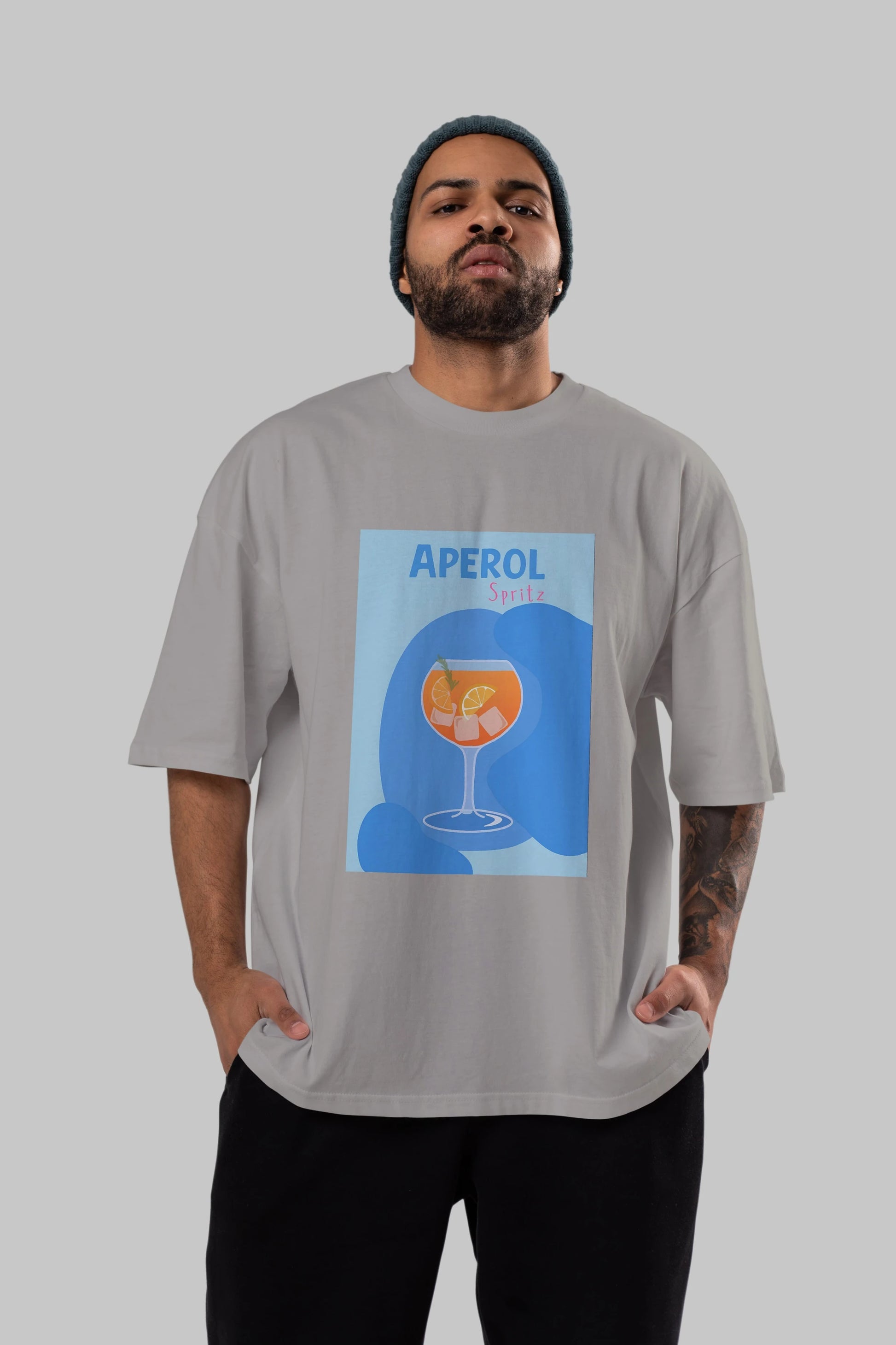 Aperol Spritz 10 Ön Baskılı Oversize t-shirt Erkek Kadın Unisex %100 Pamuk Bisiklet Yaka tişort