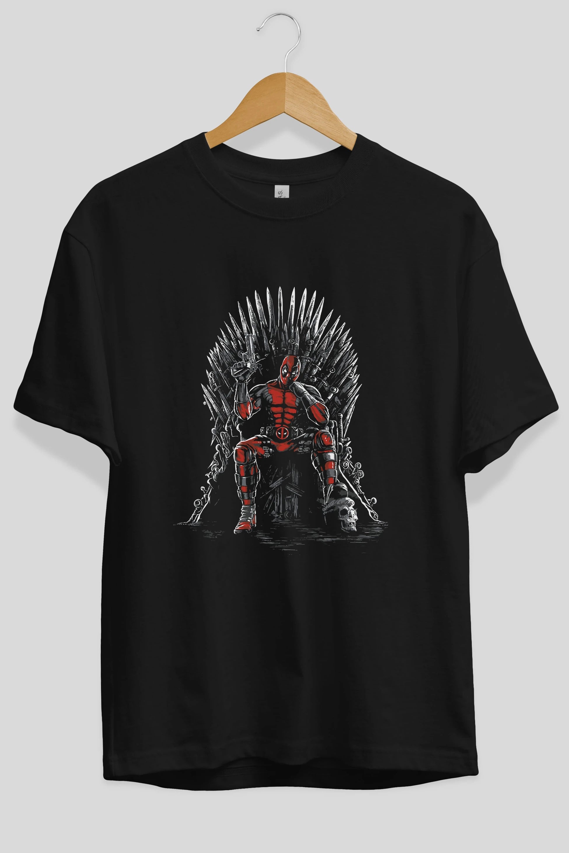 Deadpool (6) Ön Baskılı Oversize t-shirt Erkek Kadın Unisex %100 Pamuk Bisiklet Yaka tişort