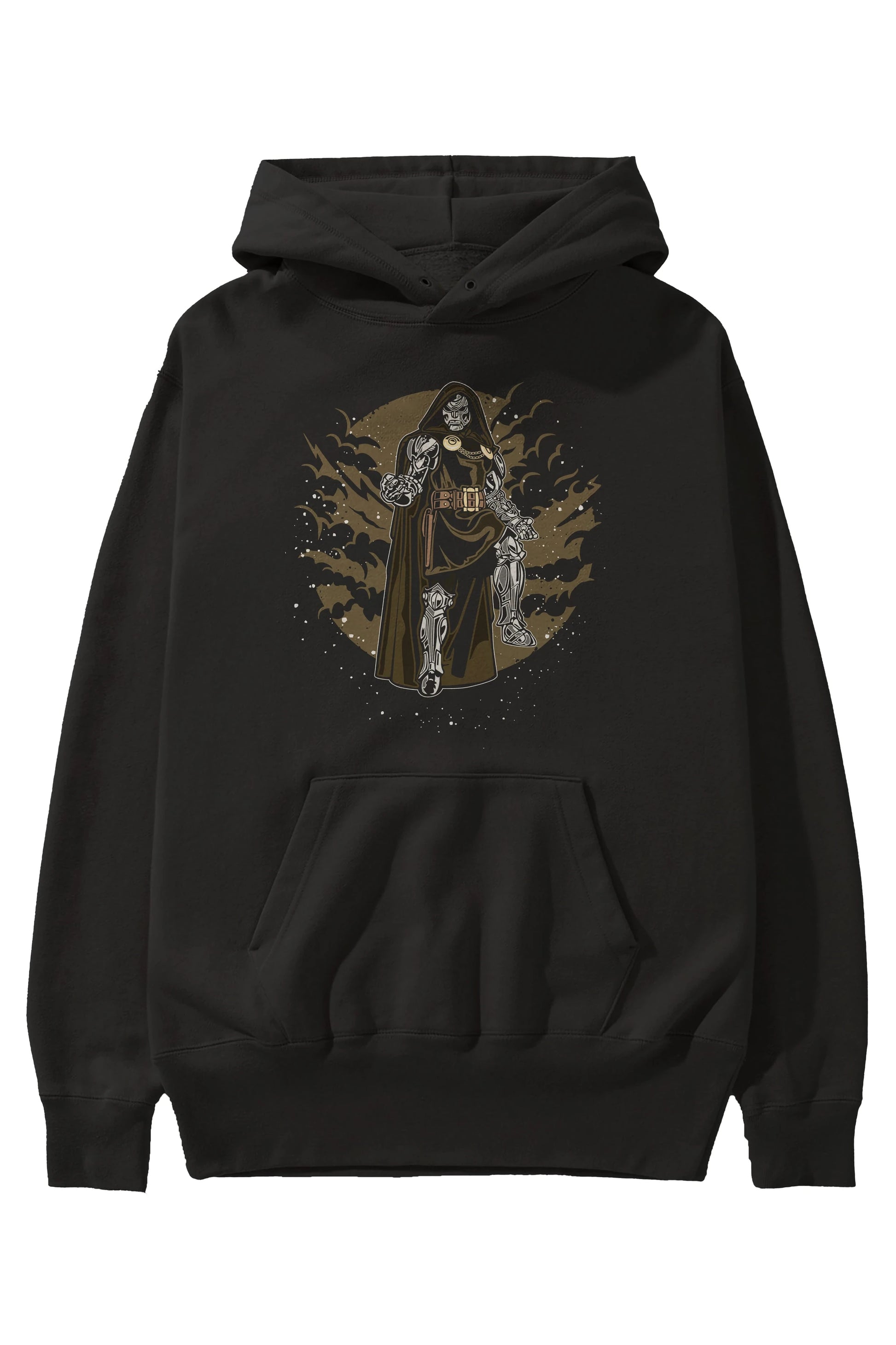 DOCTER DOOM Ön Baskılı Hoodie Oversize Kapüşonlu Sweatshirt Erkek Kadın Unisex