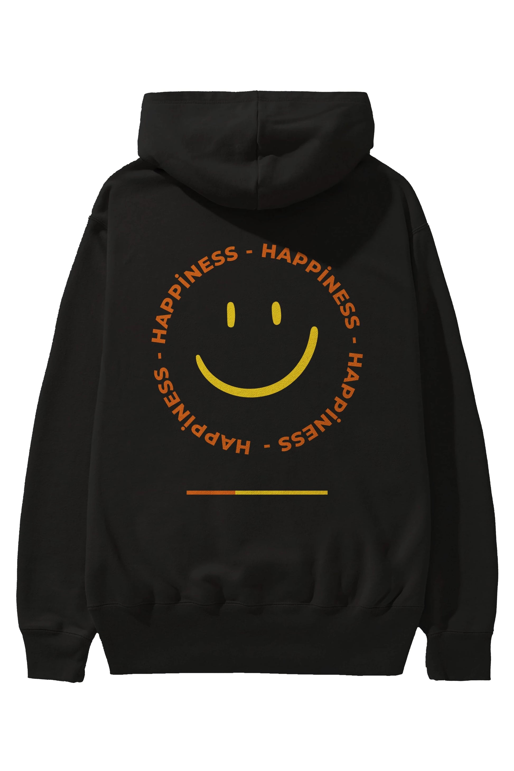 Happiness Smile Yazılı Arka Baskılı Oversize Hoodie Kapüşonlu Sweatshirt Erkek Kadın Unisex