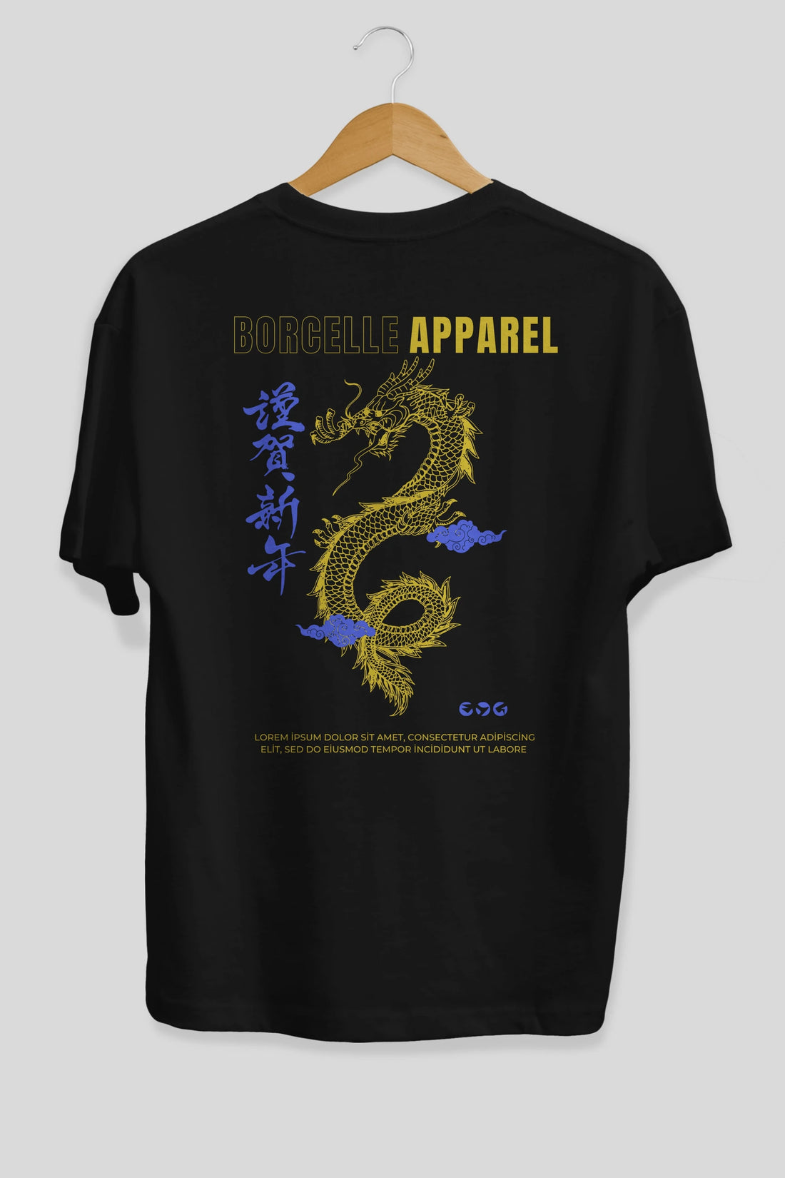 Borcelle Apparel Yazılı Arka Baskılı Oversize t-shirt Erkek Kadın Unisex