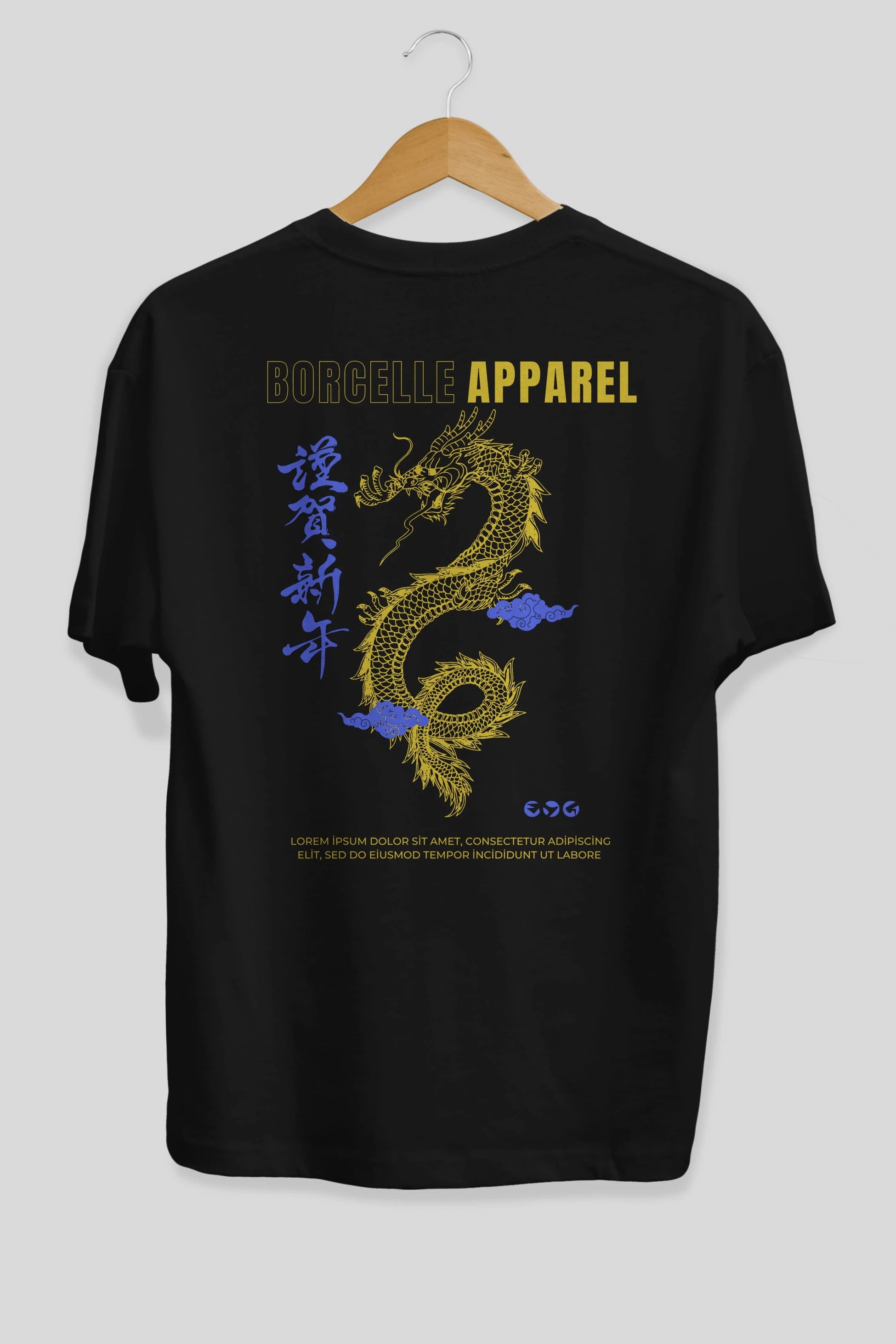 Borcelle Apparel Yazılı Arka Baskılı Oversize t-shirt Erkek Kadın Unisex