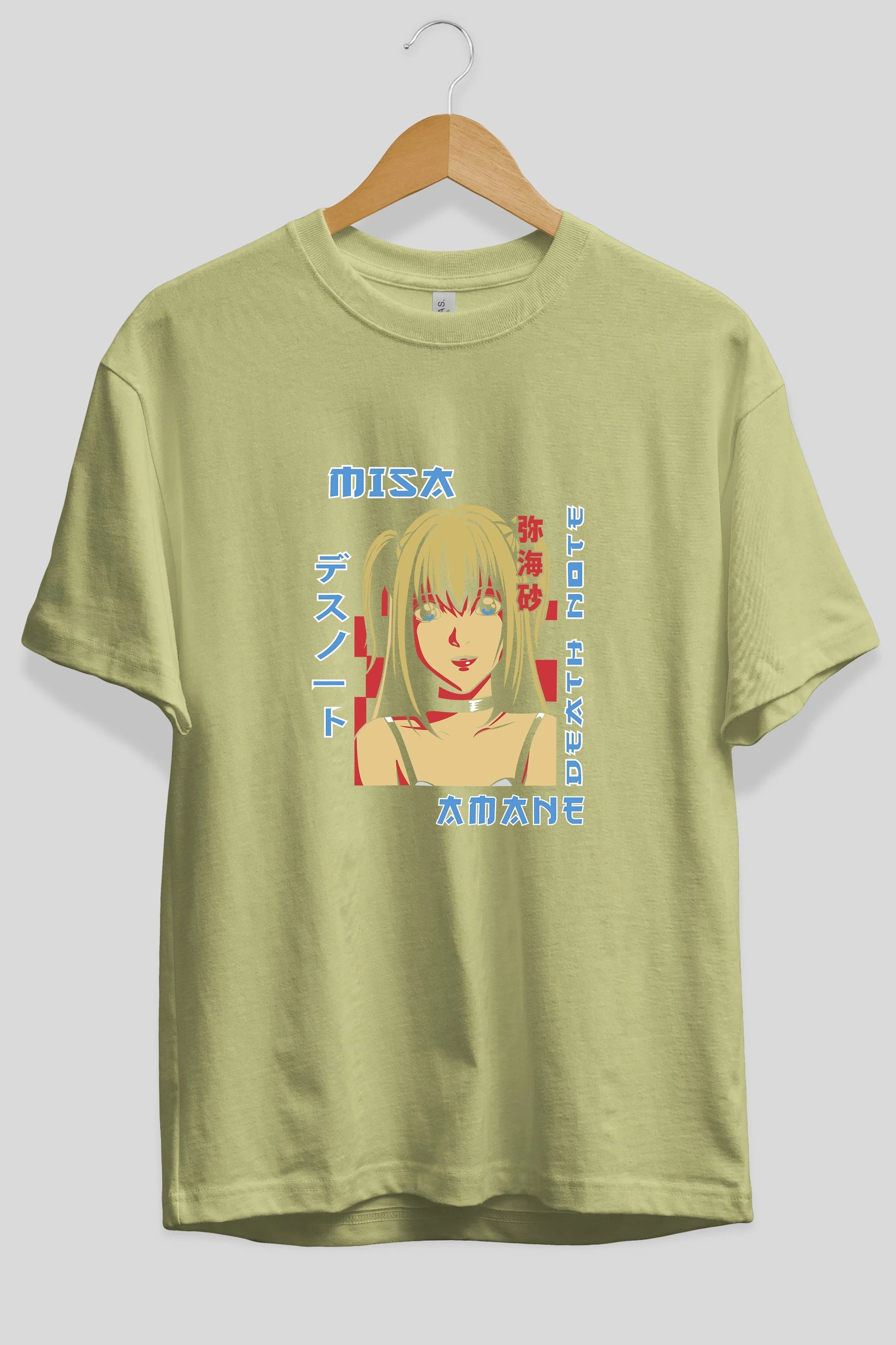 MISA-DEATH NOTE Anime Ön Baskılı Oversize t-shirt %100 pamuk Erkek Kadın Unisex