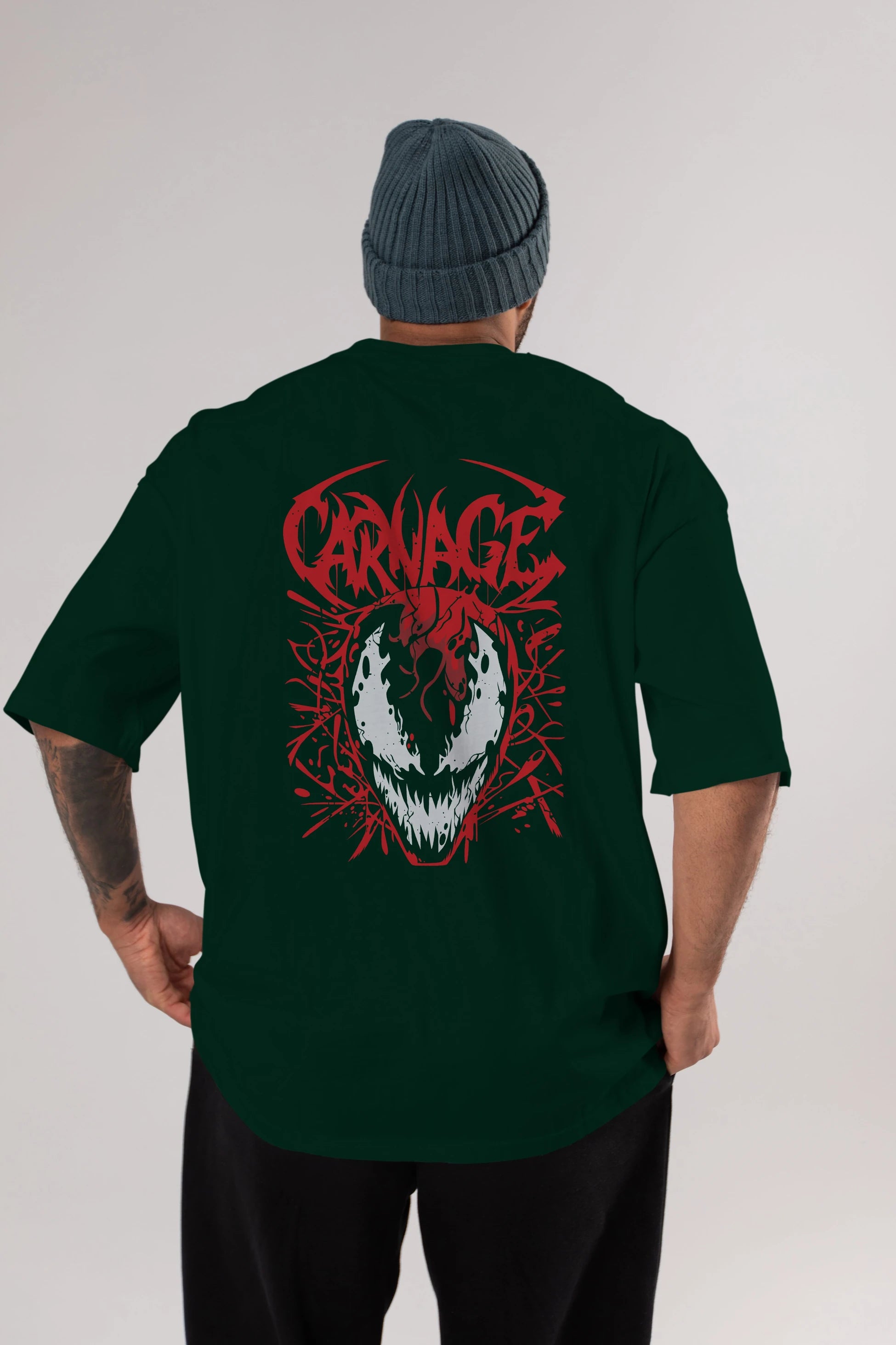 Venom (22) Arka Baskılı Oversize t-shirt Erkek Kadın Unisex %100 Pamuk Bisiklet Yaka tişort