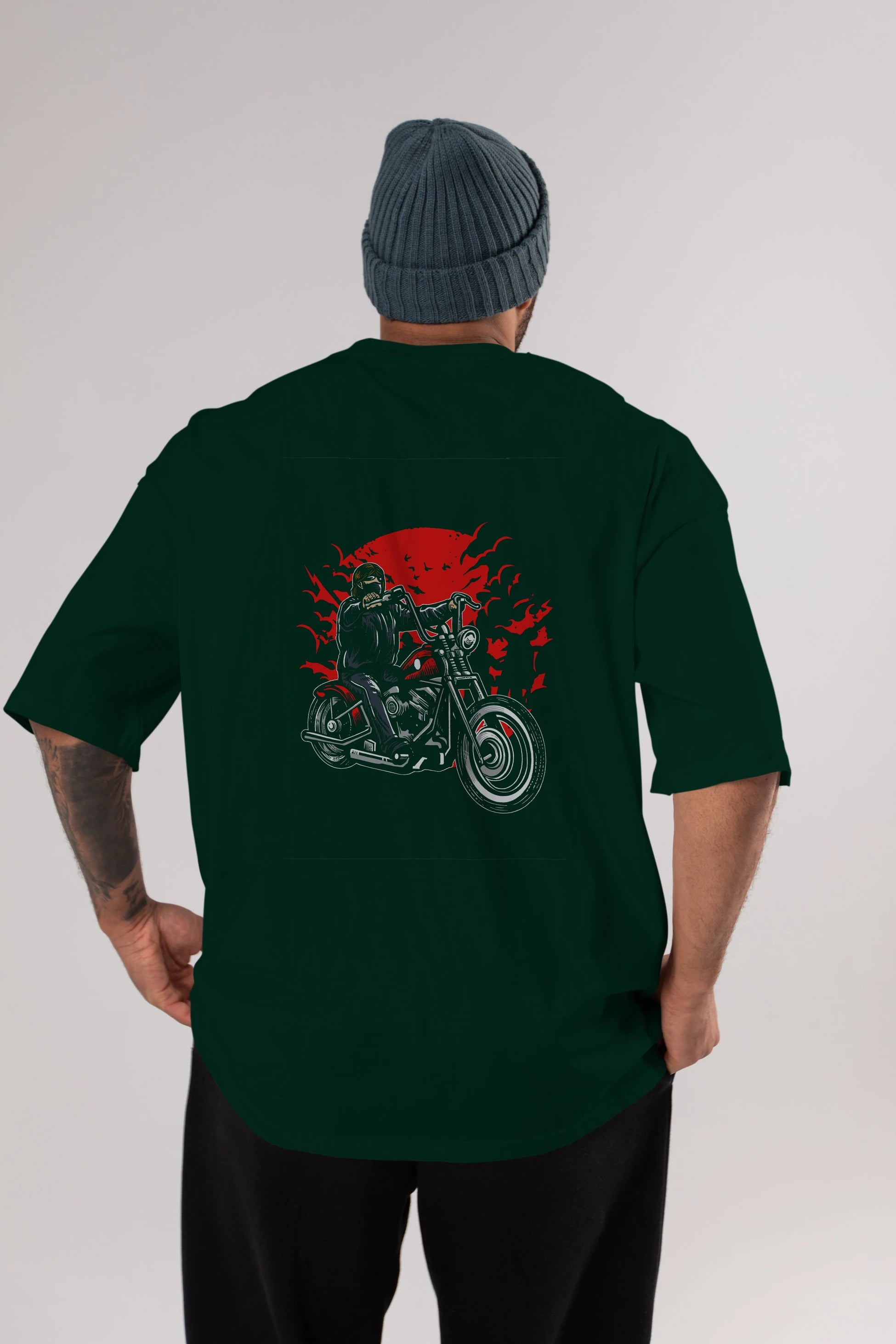 Zombie Slayer Arka Baskılı Oversize t-shirt Erkek Kadın Unisex %100 Pamuk