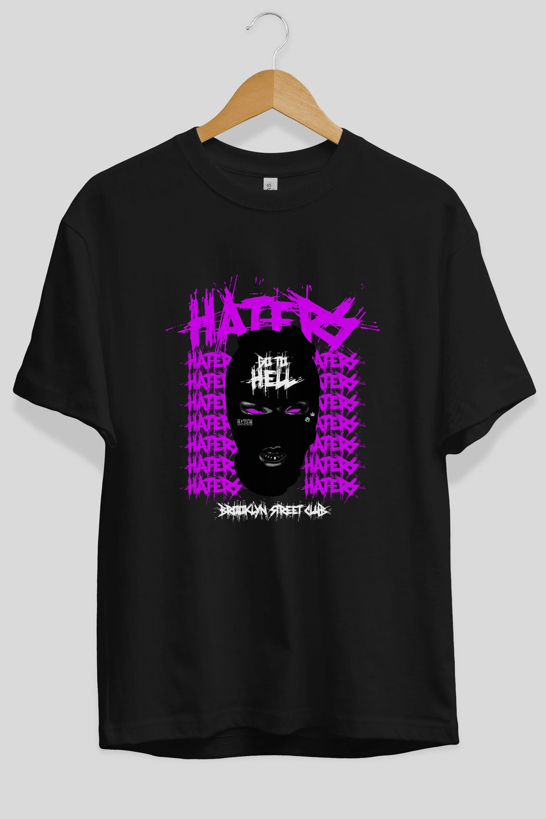 Haters Brooklyn Street Club Ön Baskılı Oversize t-shirt Erkek Kadın Unisex