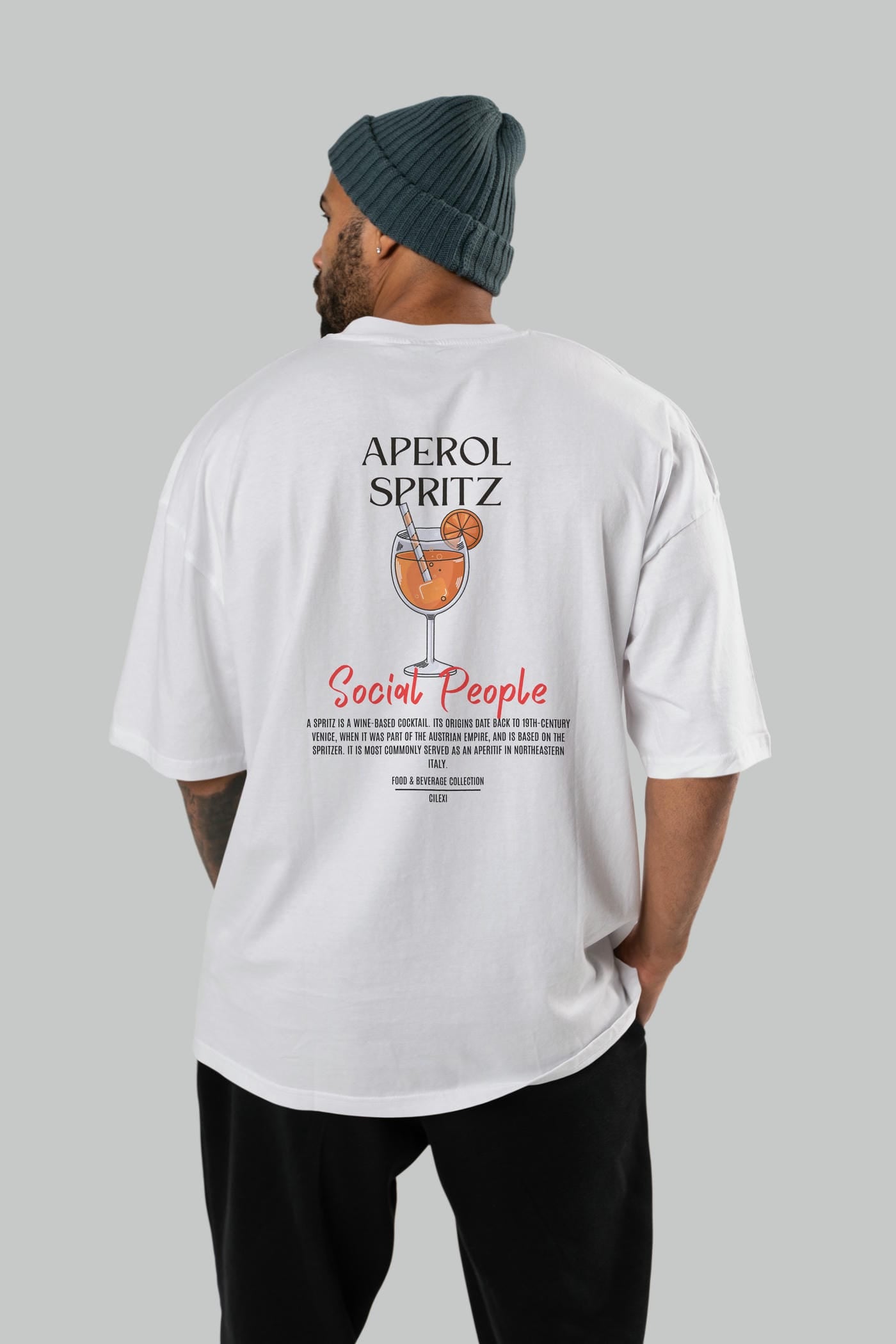 Aperol Sprıtz Kokteyl Serisi Baskılı Oversize t-shirt Erkek Kadın Unisex %100 Pamuk Bisiklet Yaka tişort