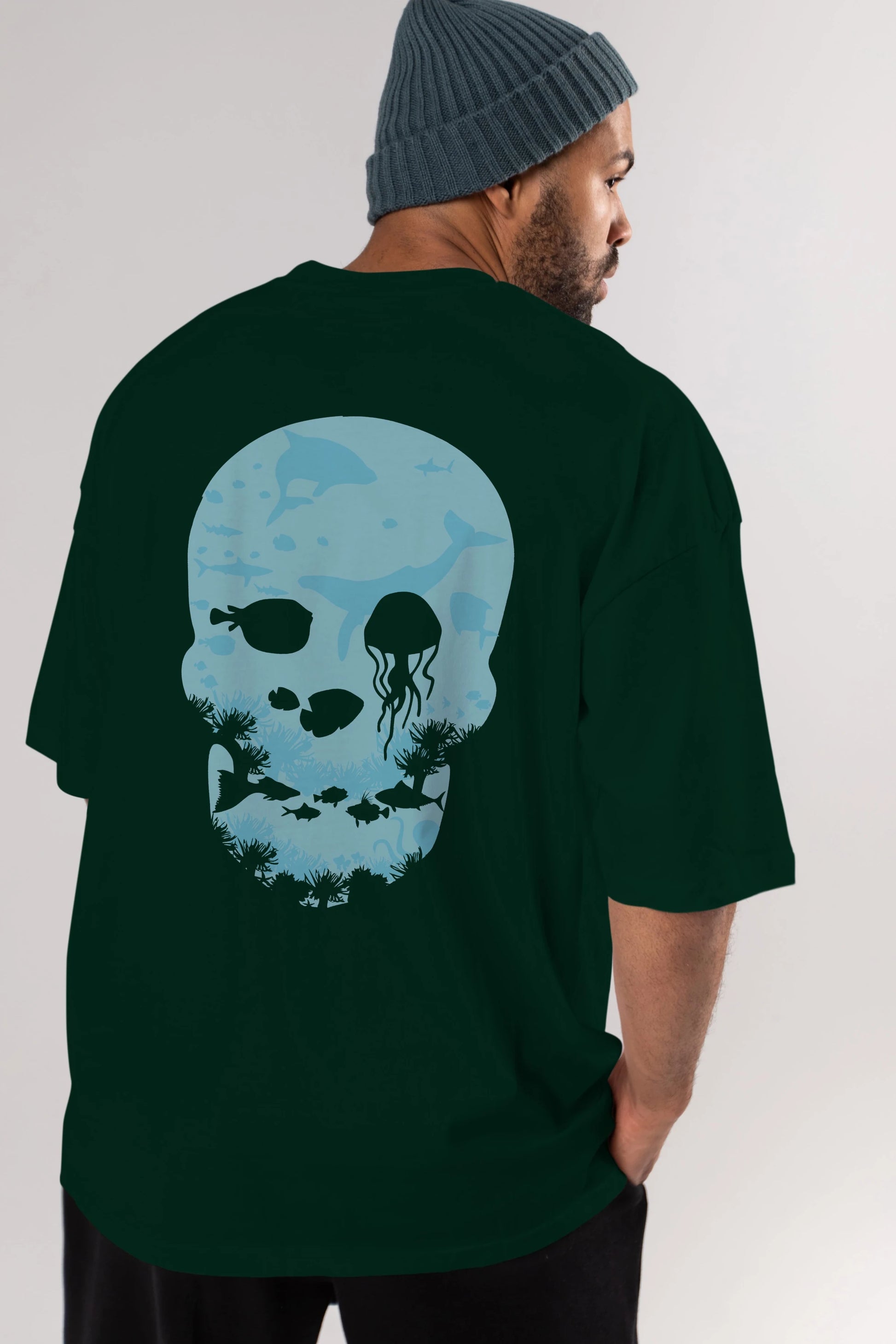 Dead Sea Arka Baskılı Oversize t-shirt %100 pamuk Erkek Kadın Unisex