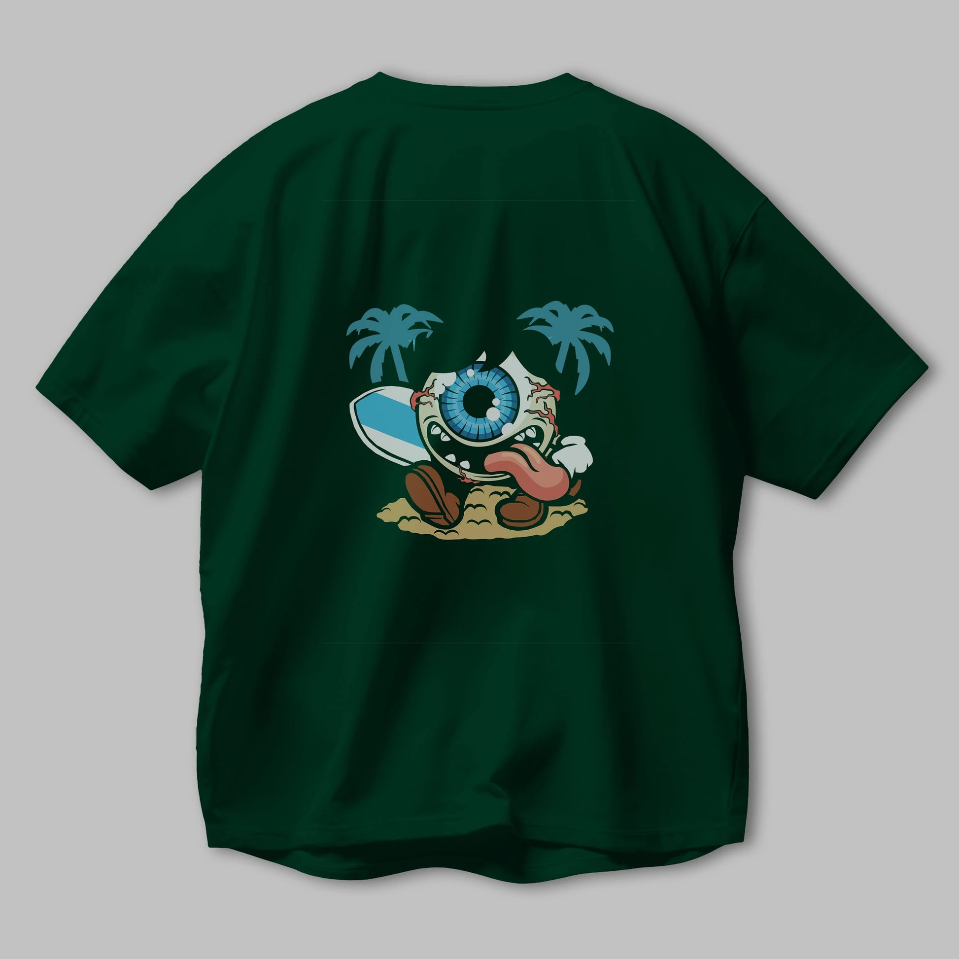 Eye Ball Surfer Arka Baskılı Oversize t-shirt Erkek Kadın Unisex %100 Pamuk tişort