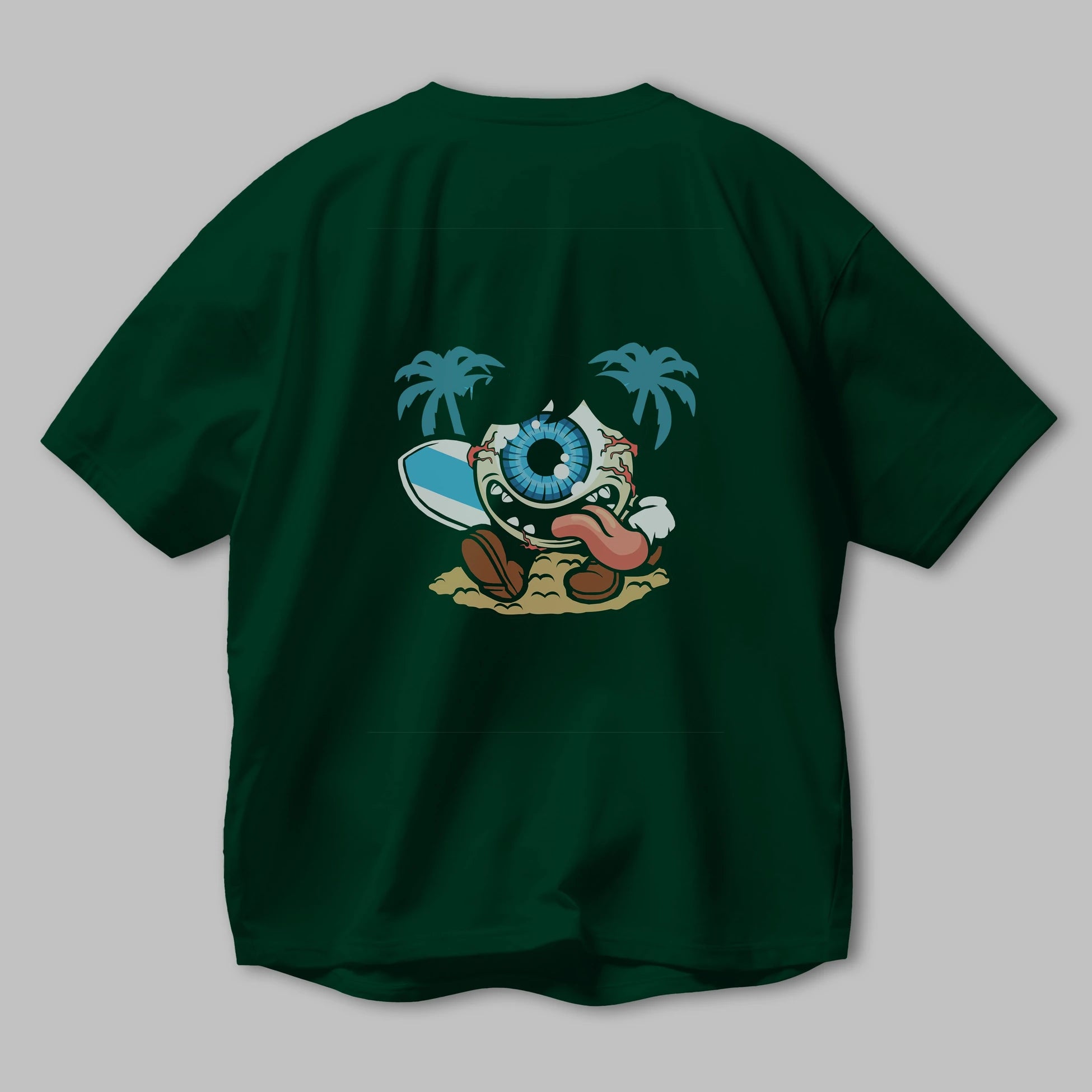Eye Ball Surfer Arka Baskılı Oversize t-shirt Erkek Kadın Unisex %100 Pamuk tişort