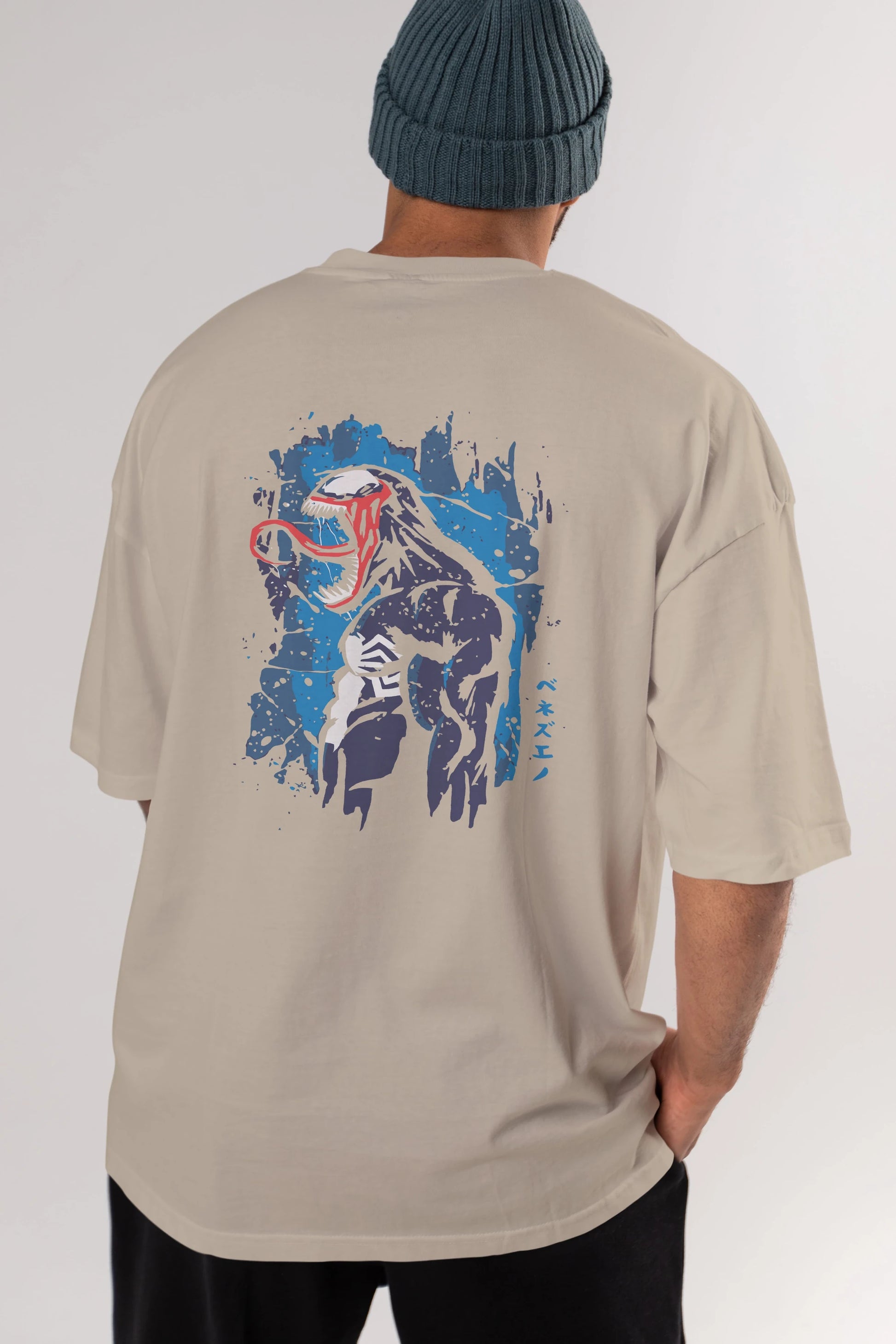 Venom (24) Arka Baskılı Oversize t-shirt Erkek Kadın Unisex %100 Pamuk Bisiklet Yaka tişort