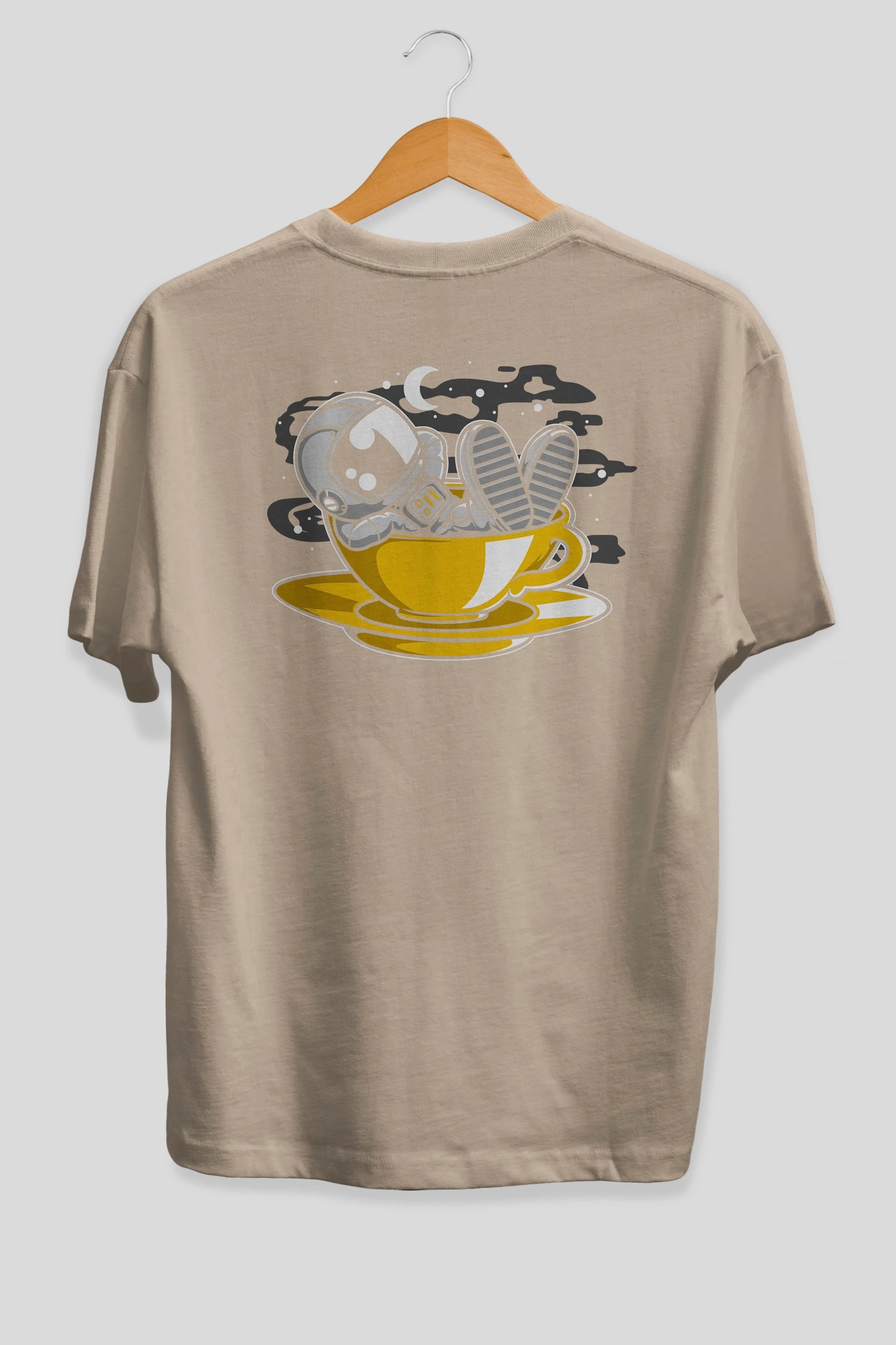 Astronaut Relax Arka Baskılı Oversize t-shirt Erkek Kadın Unisex