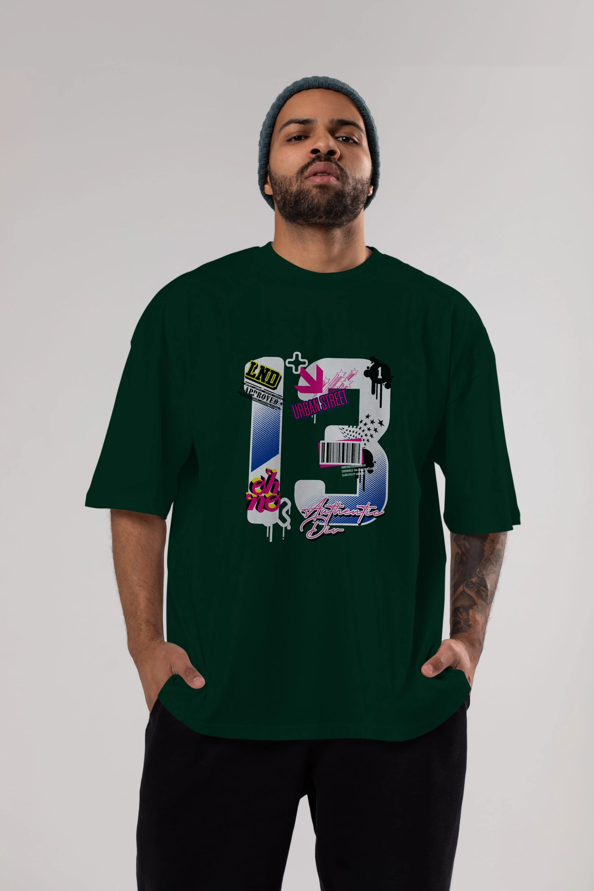 Urban Street 13 Ön Baskılı Oversize t-shirt Erkek Kadın Unisex