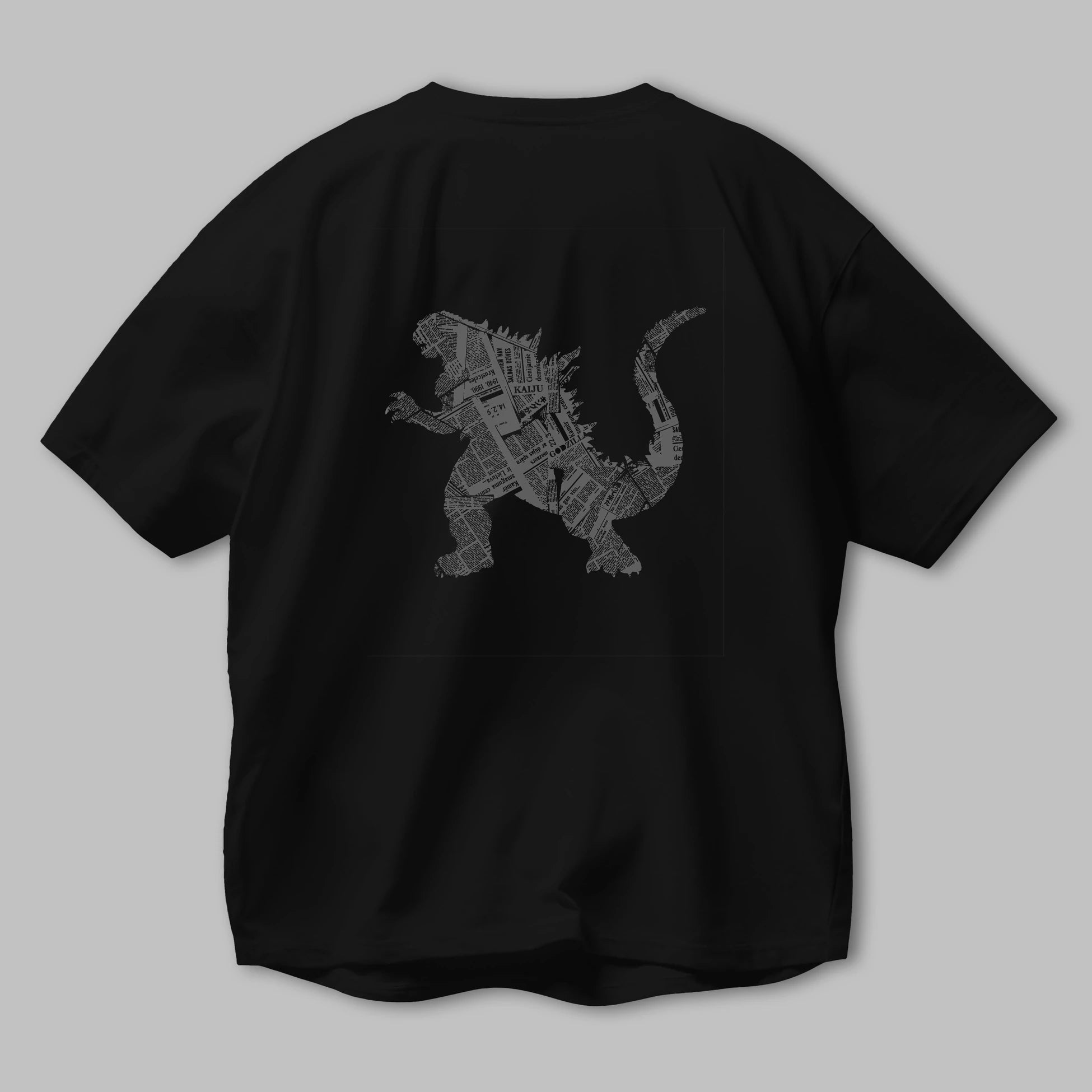 Kaiju Arka Baskılı Oversize t-shirt %100 pamuk Erkek Kadın Unisex