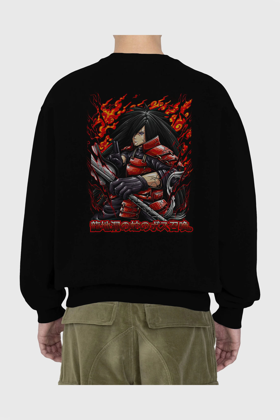 NARUTO (12) Anime Arka Baskılı Oversize Sweatshirt Erkek Kadın Unisex