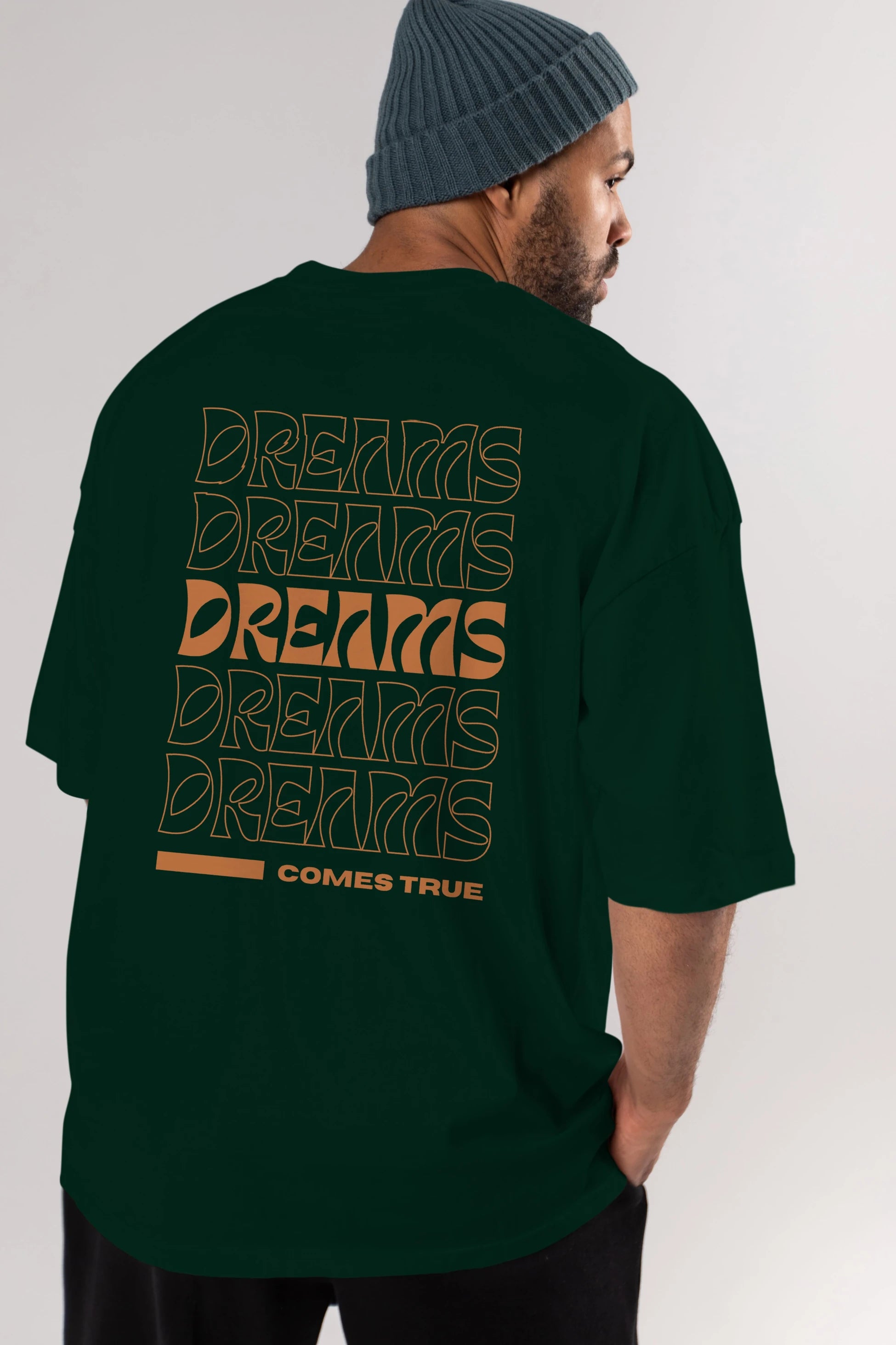 Dreams Yazılı Arka Baskılı Oversize t-shirt Erkek Kadın Unisex