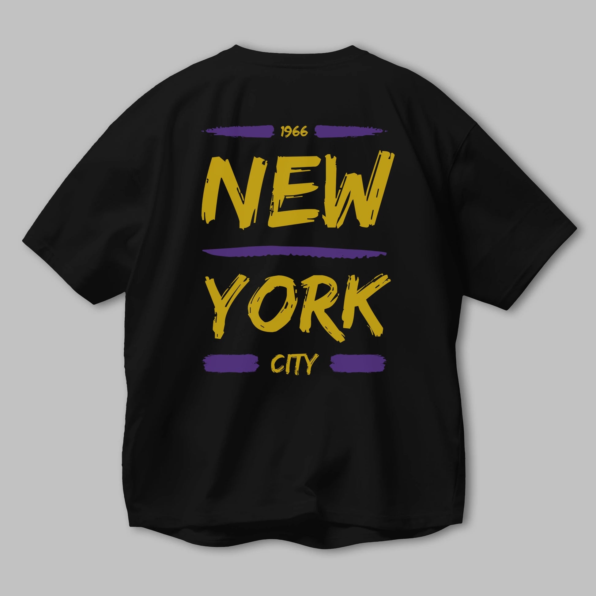 New York City 2 Arka Baskılı Oversize t-shirt Erkek Kadın Unisex