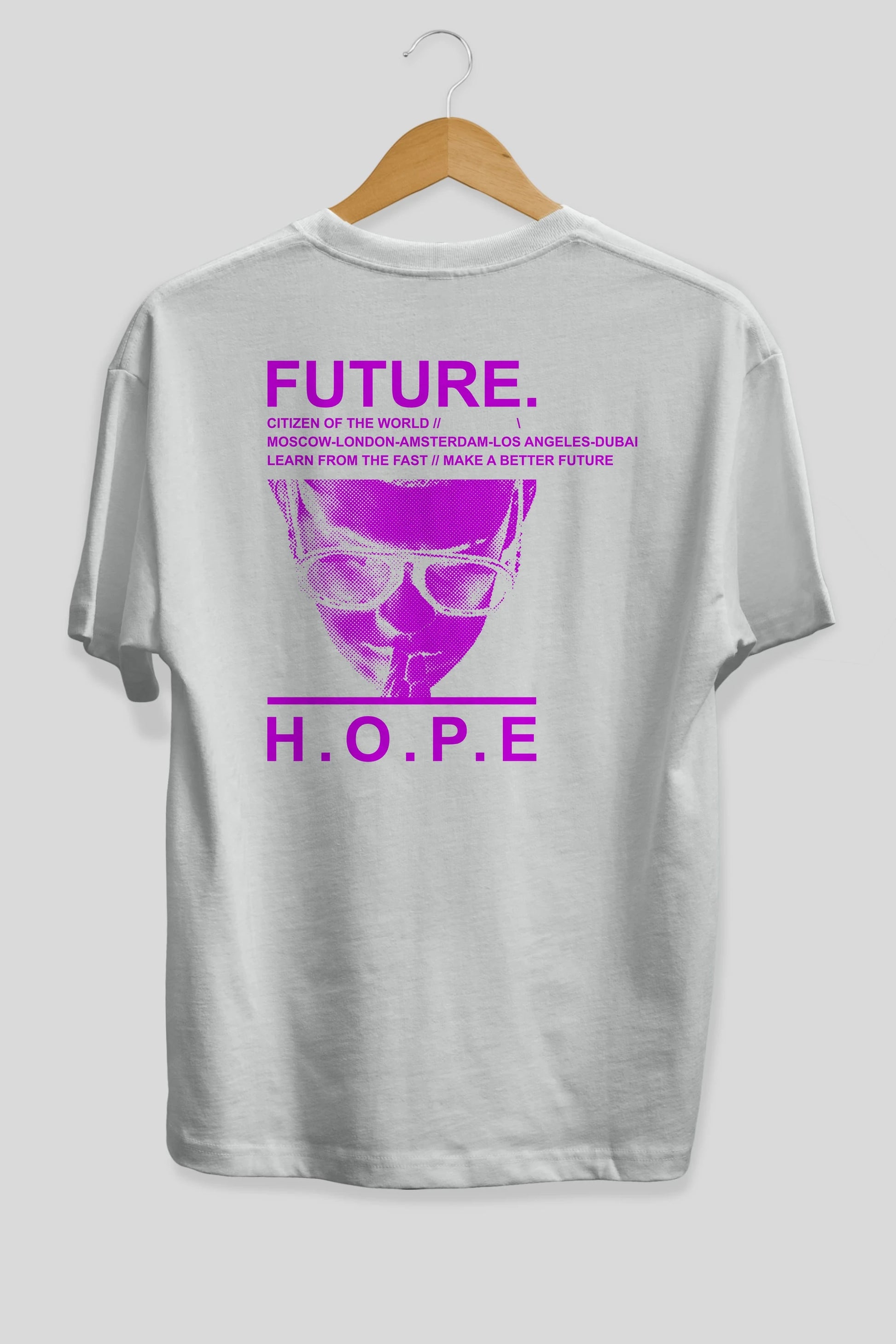 Future Hope Arka Baskılı Oversize t-shirt Erkek Kadın Unisex