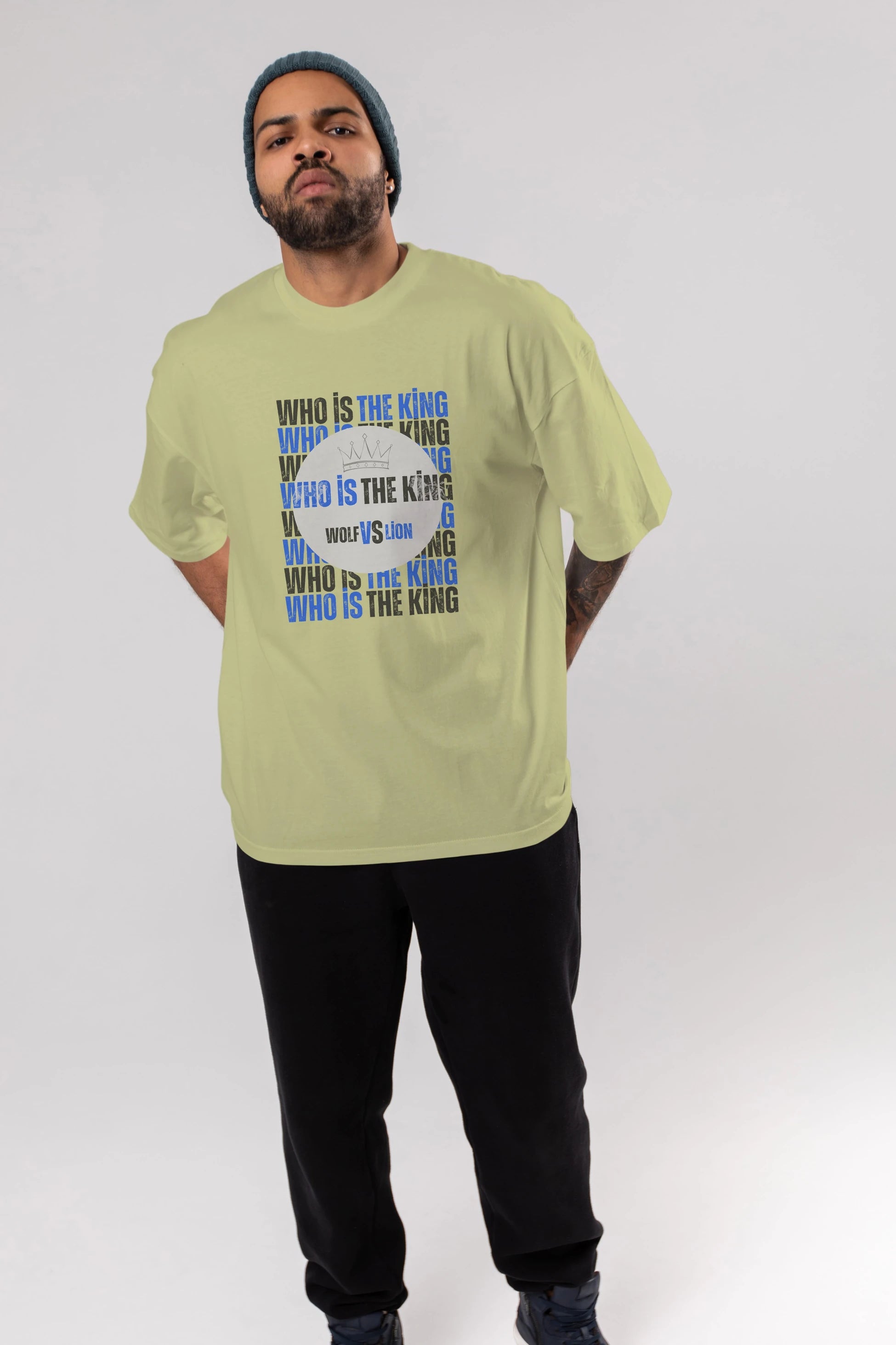Who Is The King Yazılı Ön Baskılı Oversize t-shirt Erkek Kadın Unisex