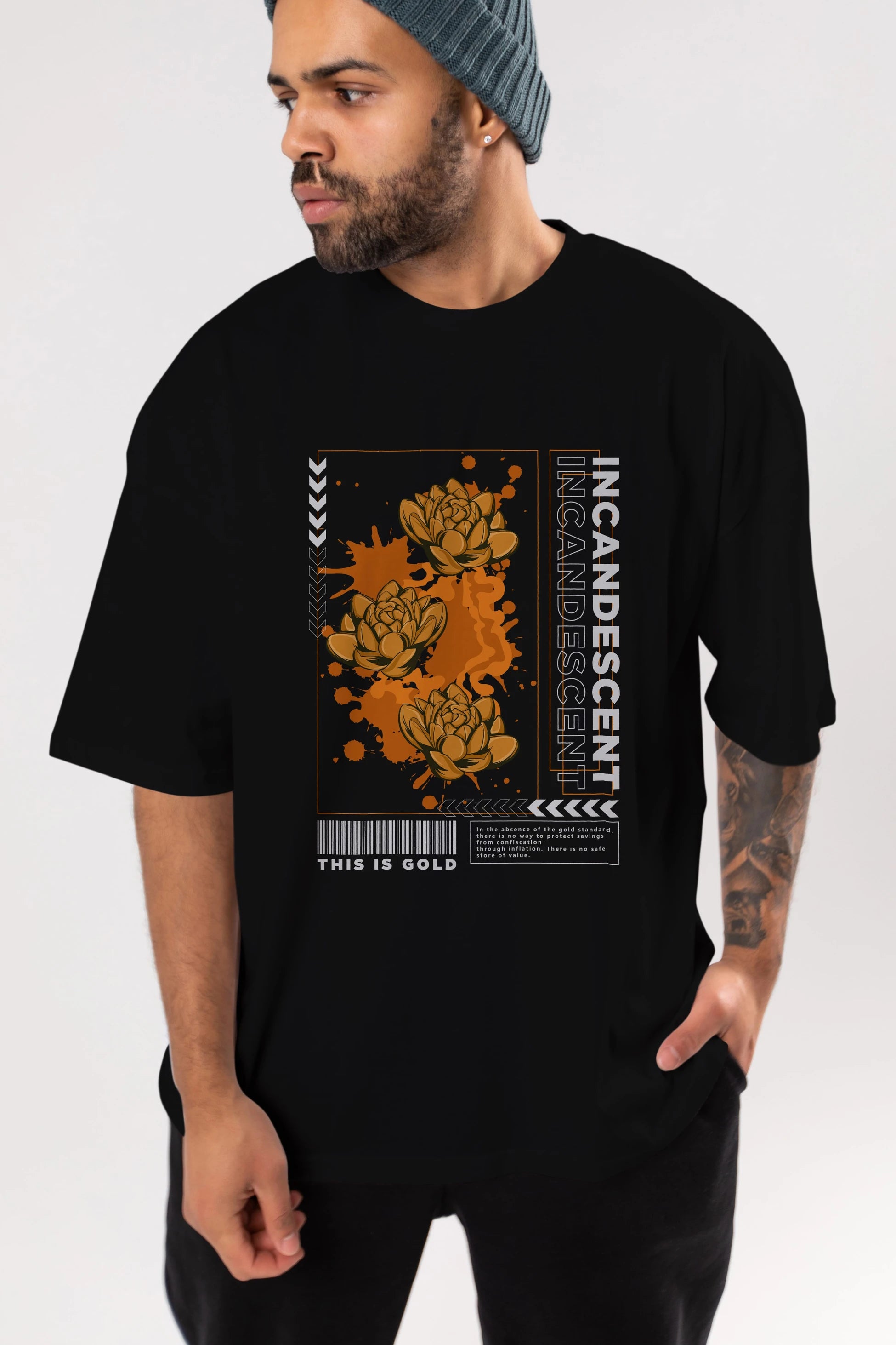 Incandescent Ön Baskılı Oversize t-shirt Erkek Kadın Unisex
