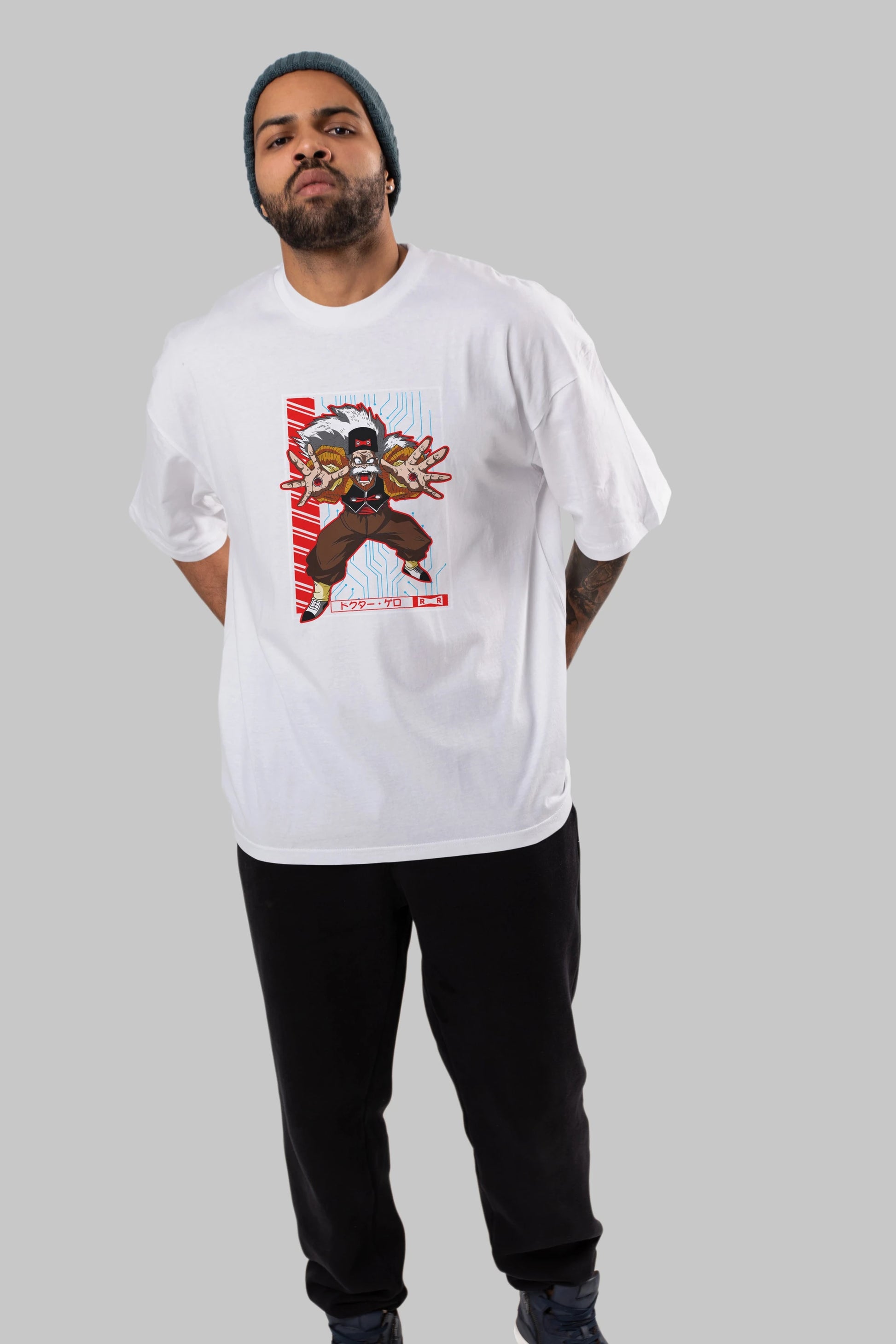 DragonBall DrMakigero Anime Ön Baskılı Oversize t-shirt %100 pamuk Erkek Kadın Unisex