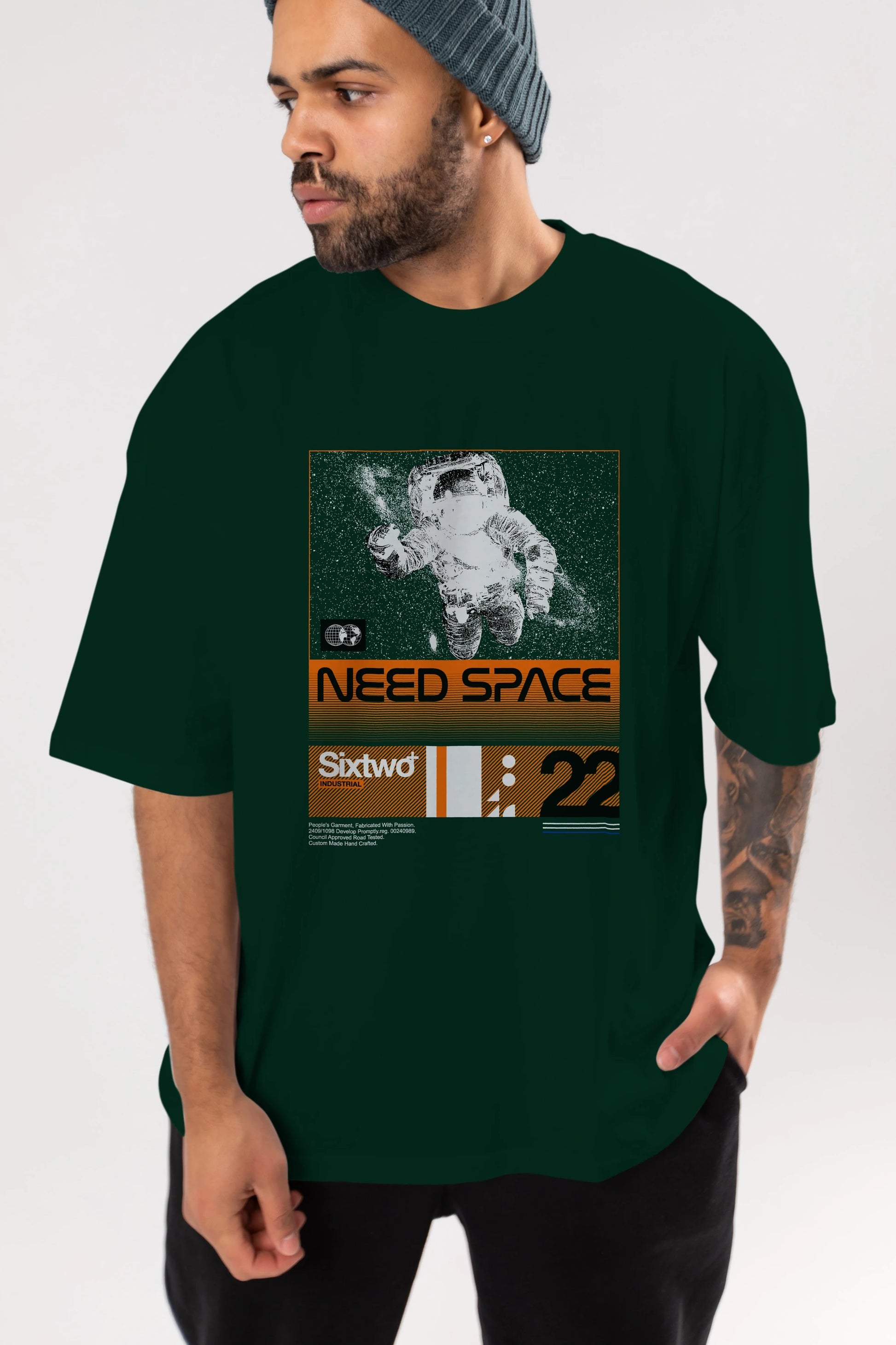 Need Space Ön Baskılı Oversize t-shirt Erkek Kadın Unisex