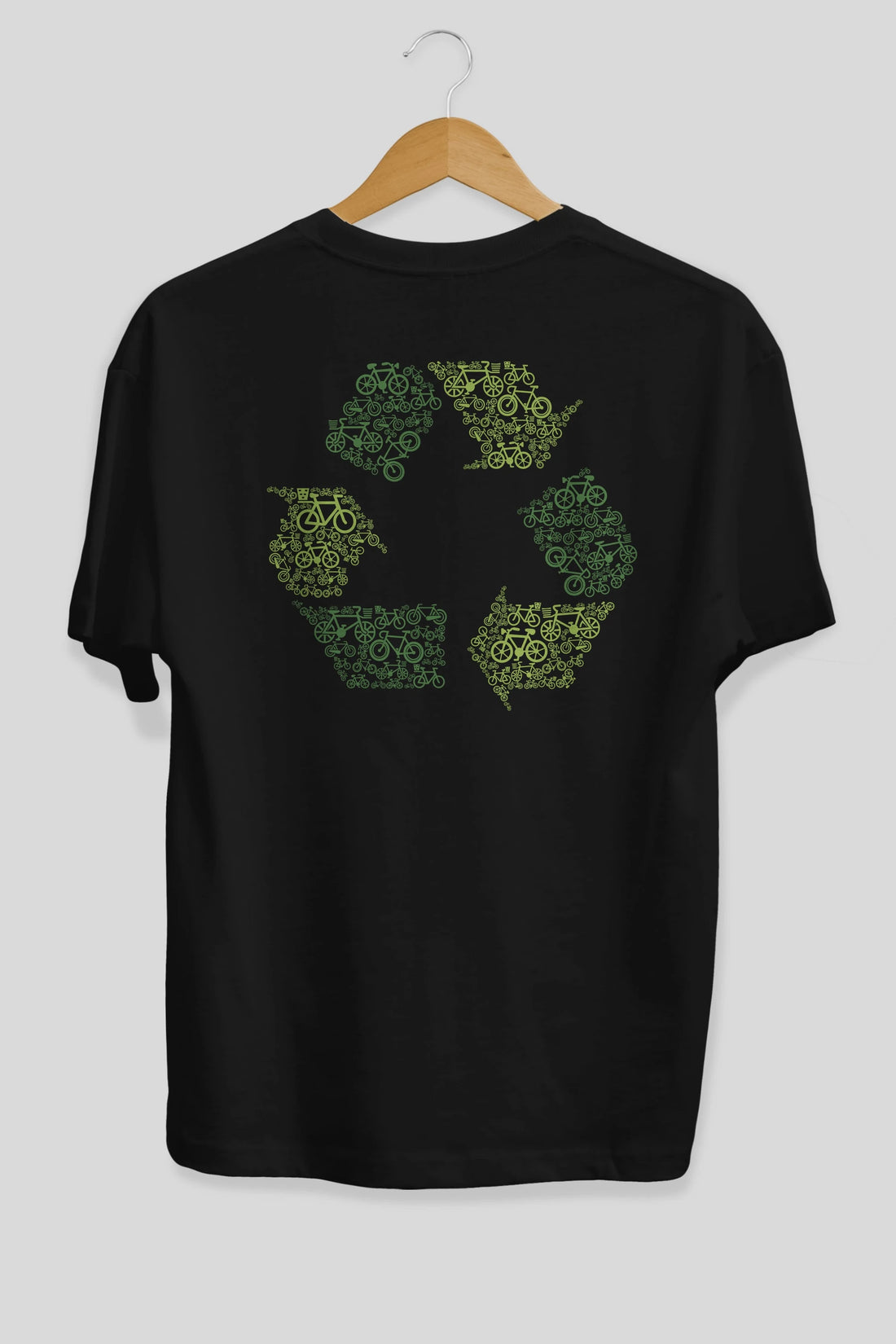 Recycling Arka Baskılı Oversize t-shirt %100 pamuk Erkek Kadın Unisex