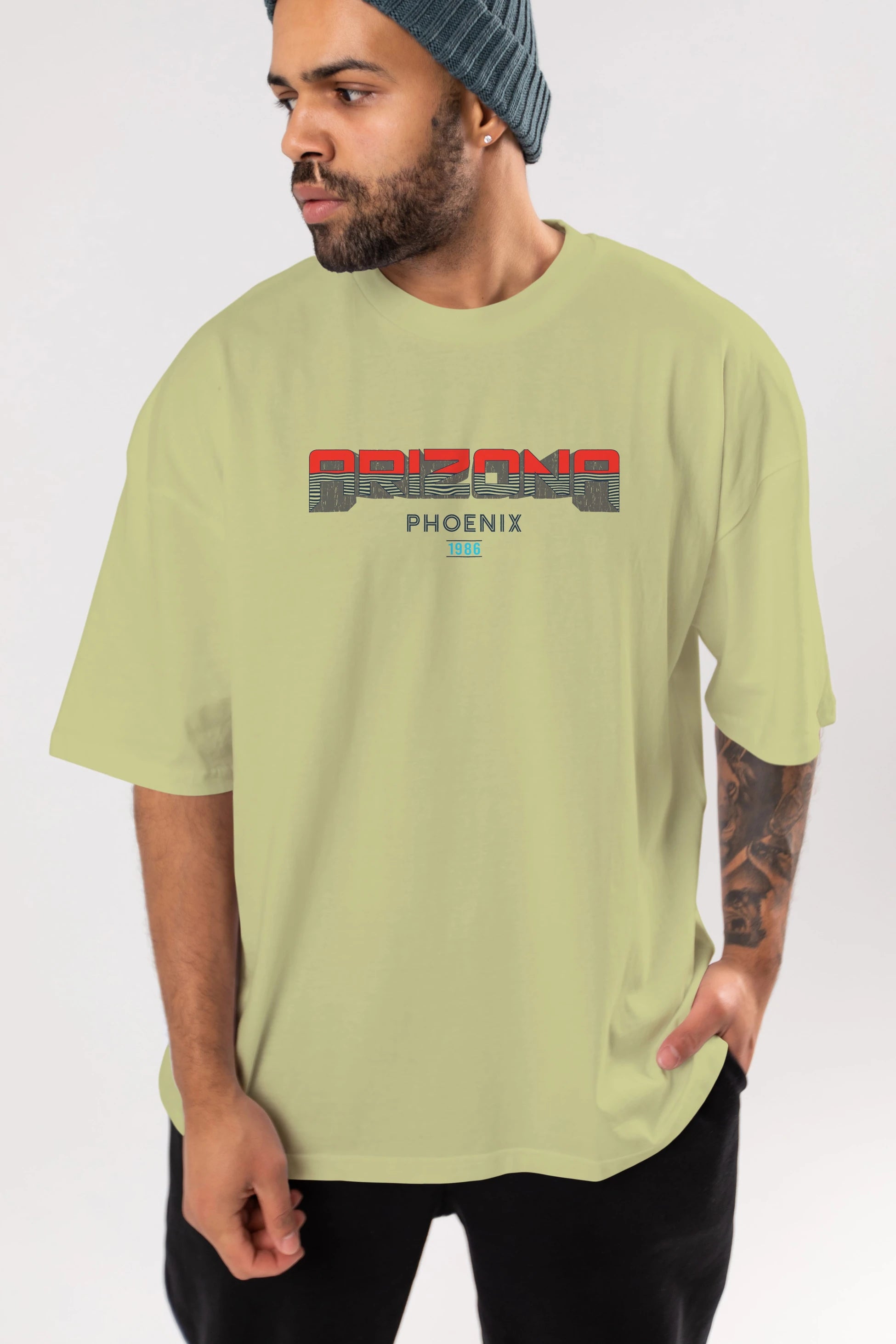 Arizona Ön Baskılı Oversize t-shirt Erkek Kadın Unisex