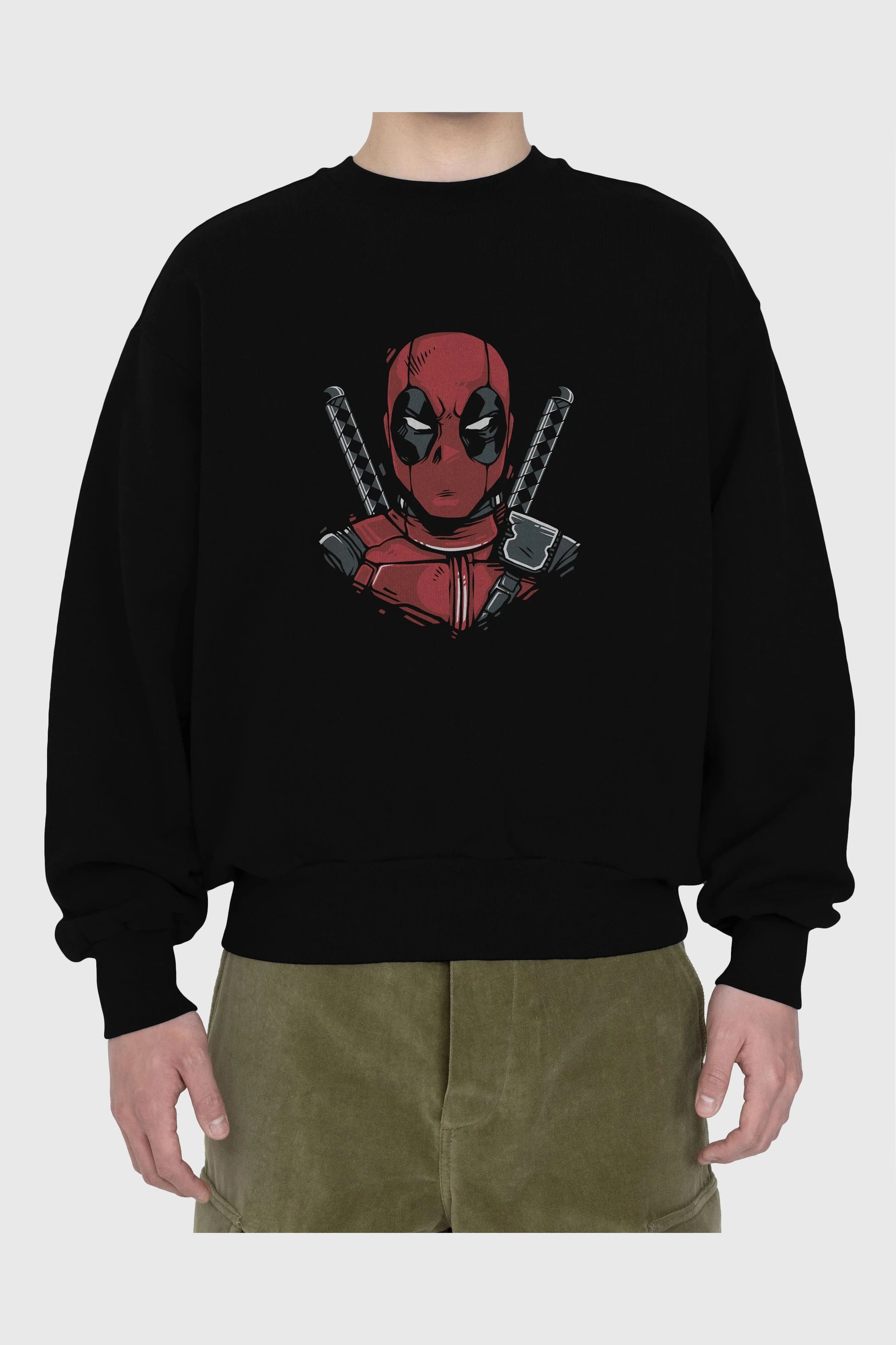 Deadpool (4) Ön Baskılı Oversize Sweatshirt Erkek Kadın Unisex