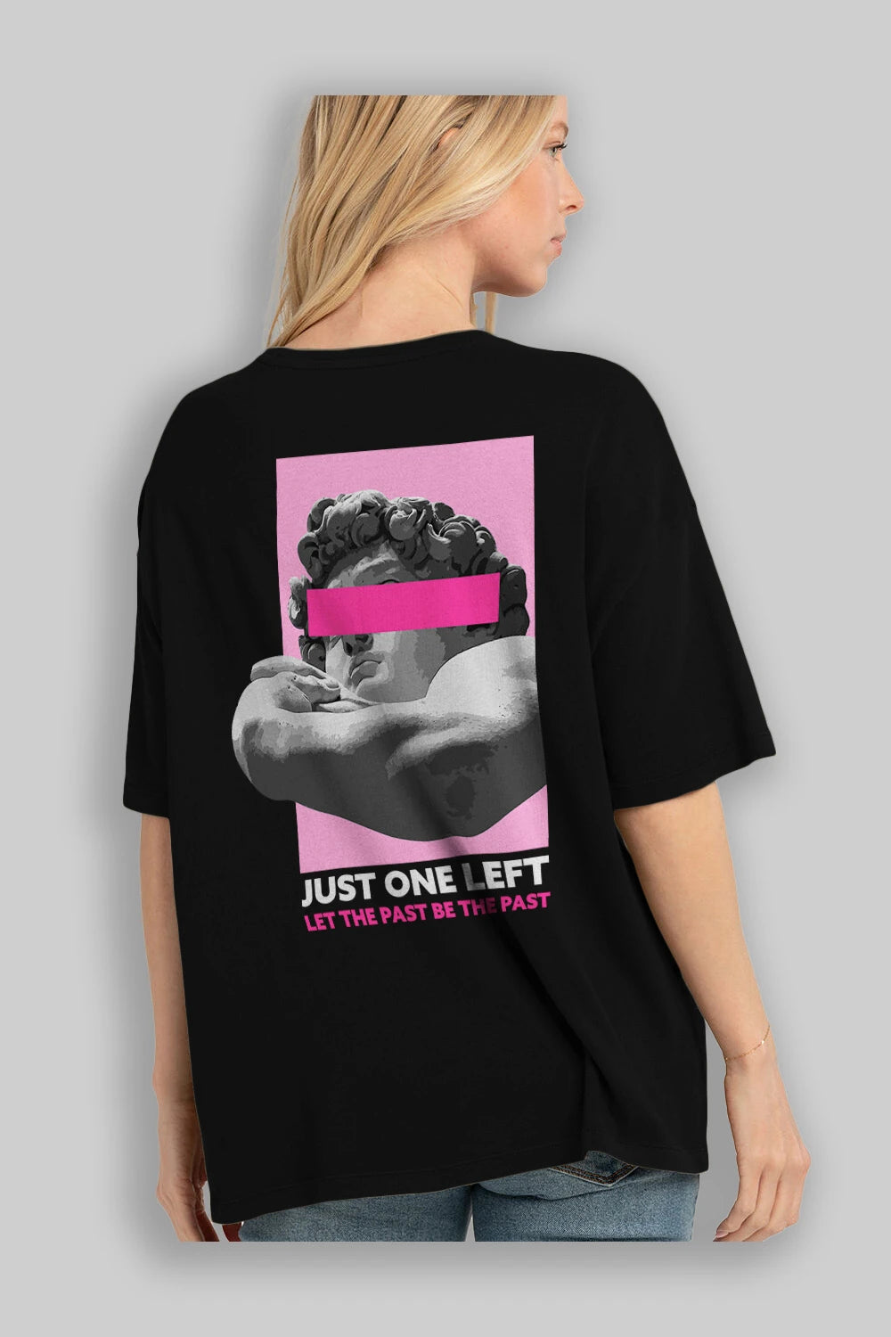Just One Left Arka Baskılı Oversize t-shirt Erkek Kadın Unisex