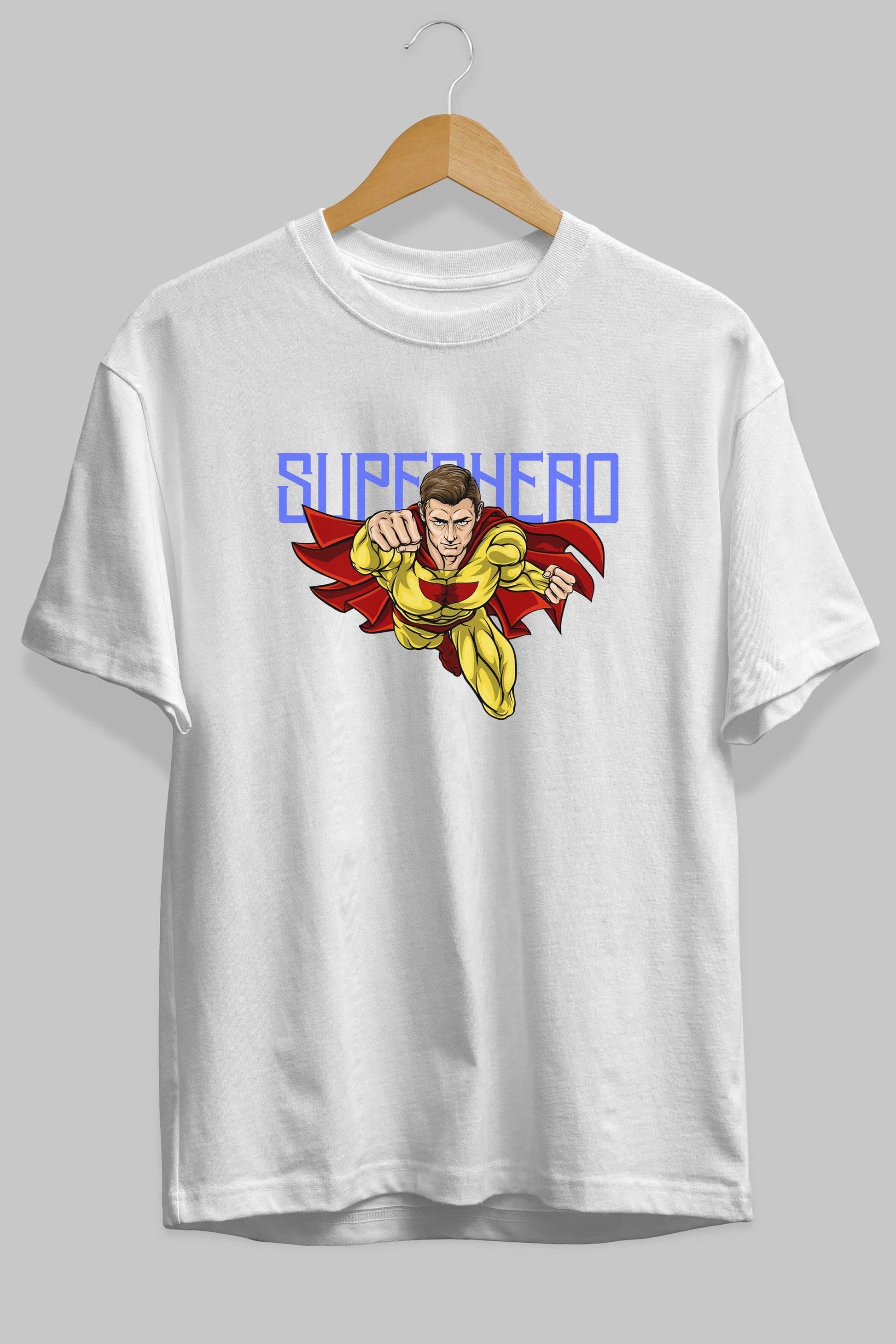 Super Hero Ön Baskılı Oversize t-shirt Erkek Kadın Unisex