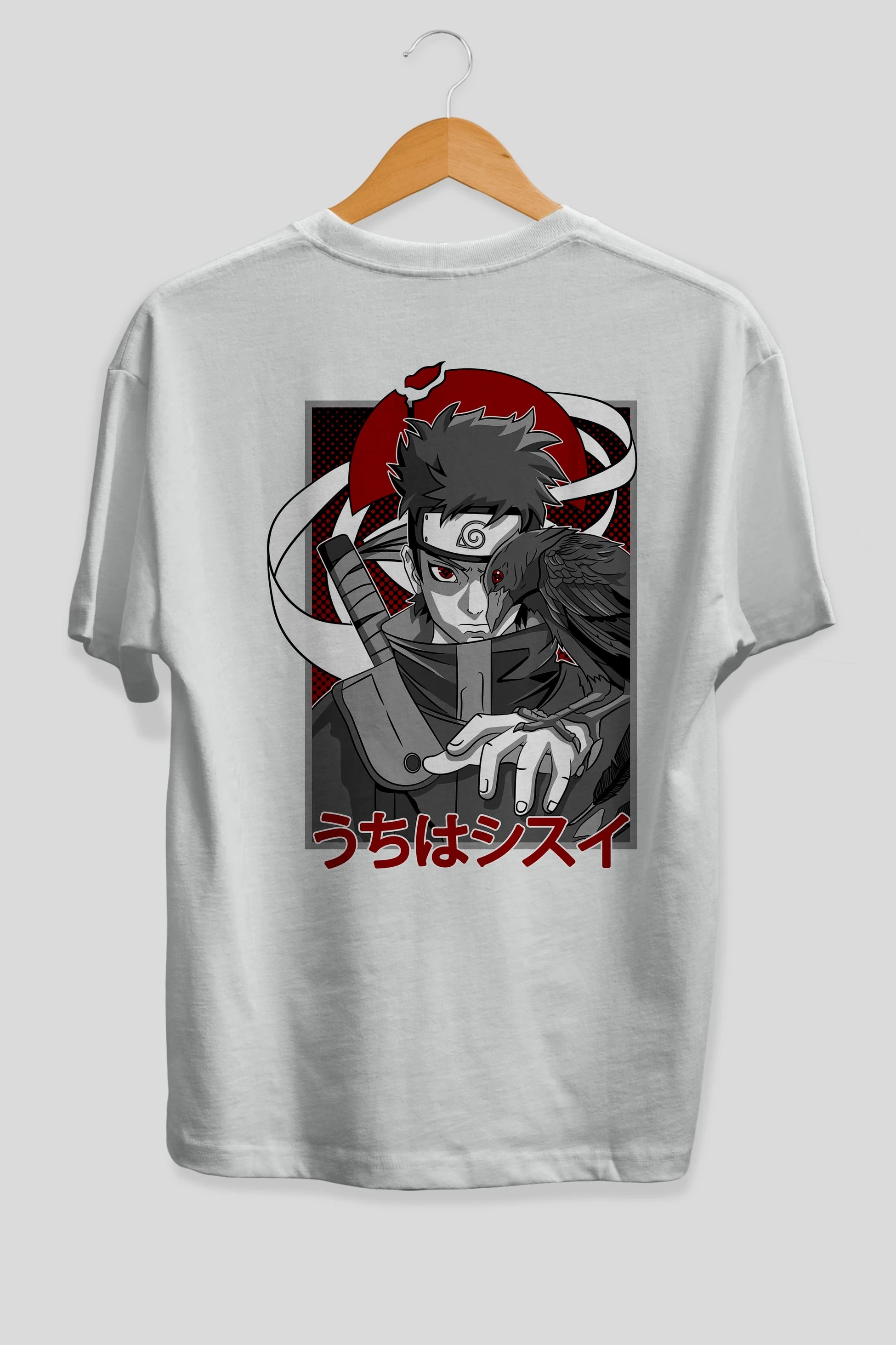 SHISUI UCHIHA NARUTO Anime Arka Baskılı Oversize t-shirt Erkek Kadın Unisex