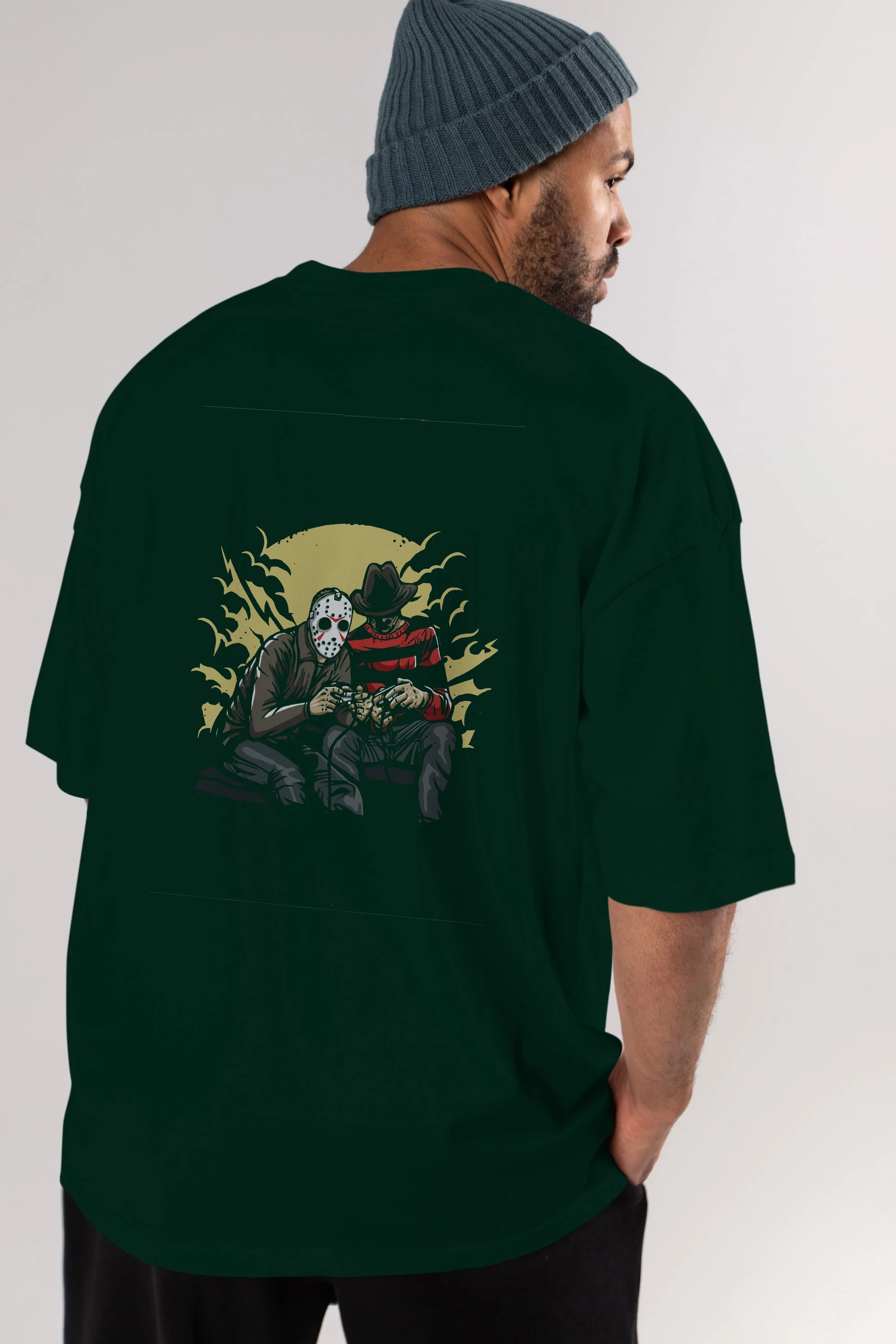 Dark Gamers Arka Baskılı Oversize t-shirt Erkek Kadın Unisex %100 Pamuk