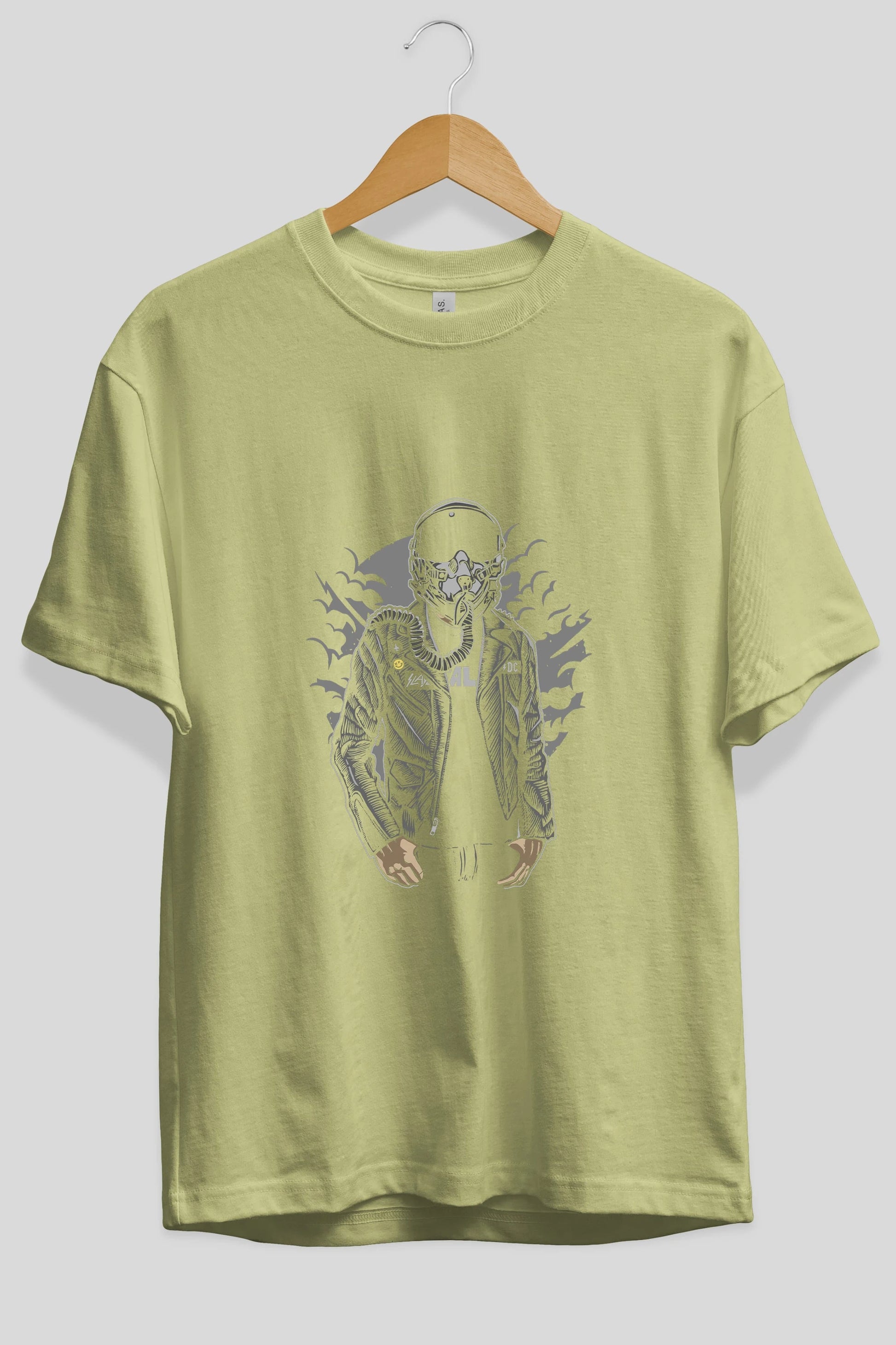 Sky Fighter Ön Baskılı Oversize t-shirt Erkek Kadın Unisex %100 Pamuk tişort