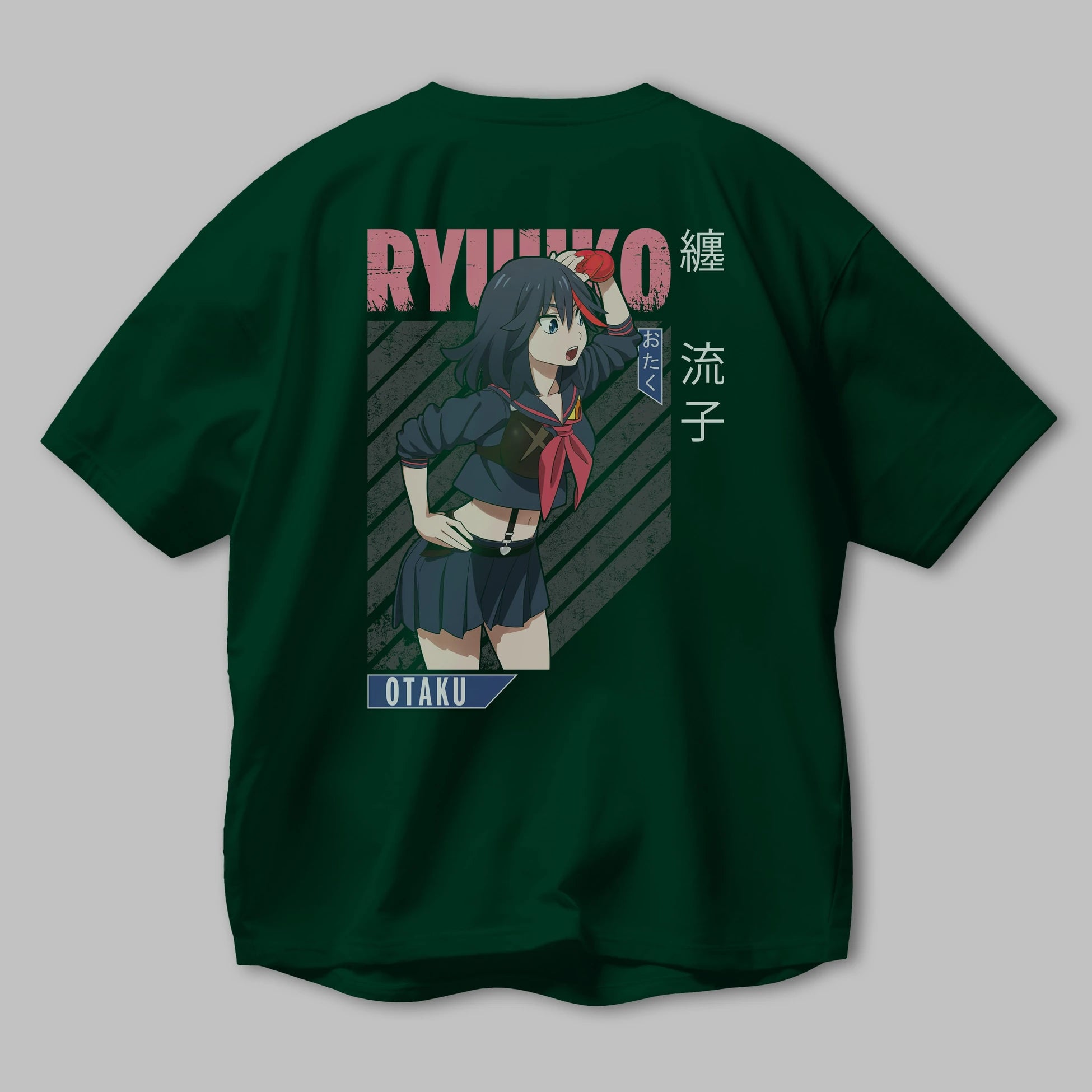 Ryuuko Matoi 6 Anime Arka Baskılı Oversize t-shirt Erkek Kadın Unisex