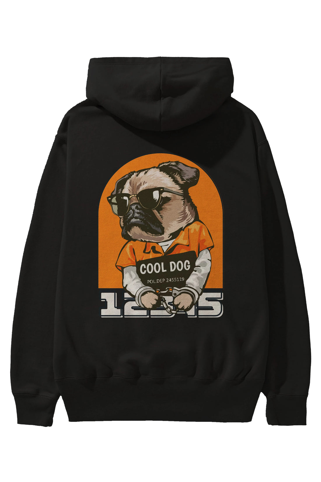 Cool Dog Arka Baskılı Oversize Hoodie Kapüşonlu Sweatshirt Erkek Kadın Unisex