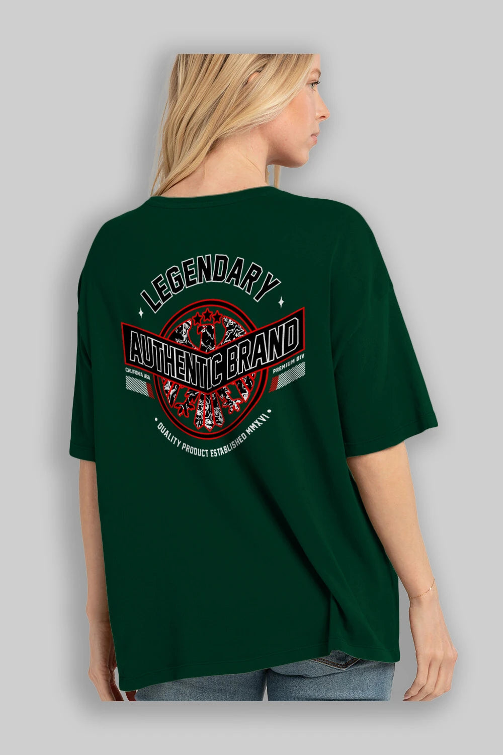 Legendary Brand Arka Baskılı Oversize t-shirt Erkek Kadın Unisex