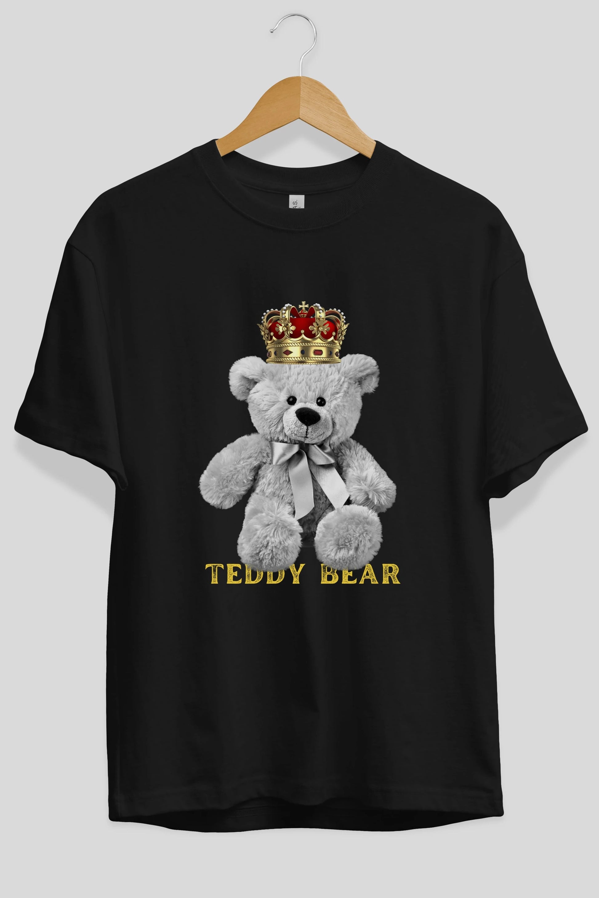 Teddy Bear Ön Baskılı Oversize t-shirt Erkek Kadın Unisex %100 Pamuk