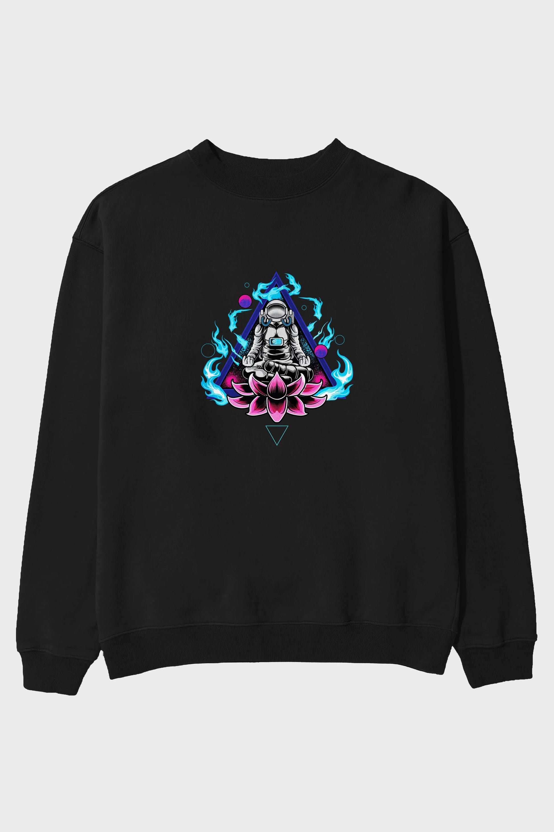 Astronaut Meditation (2) Ön Baskılı Oversize Sweatshirt Erkek Kadın Unisex