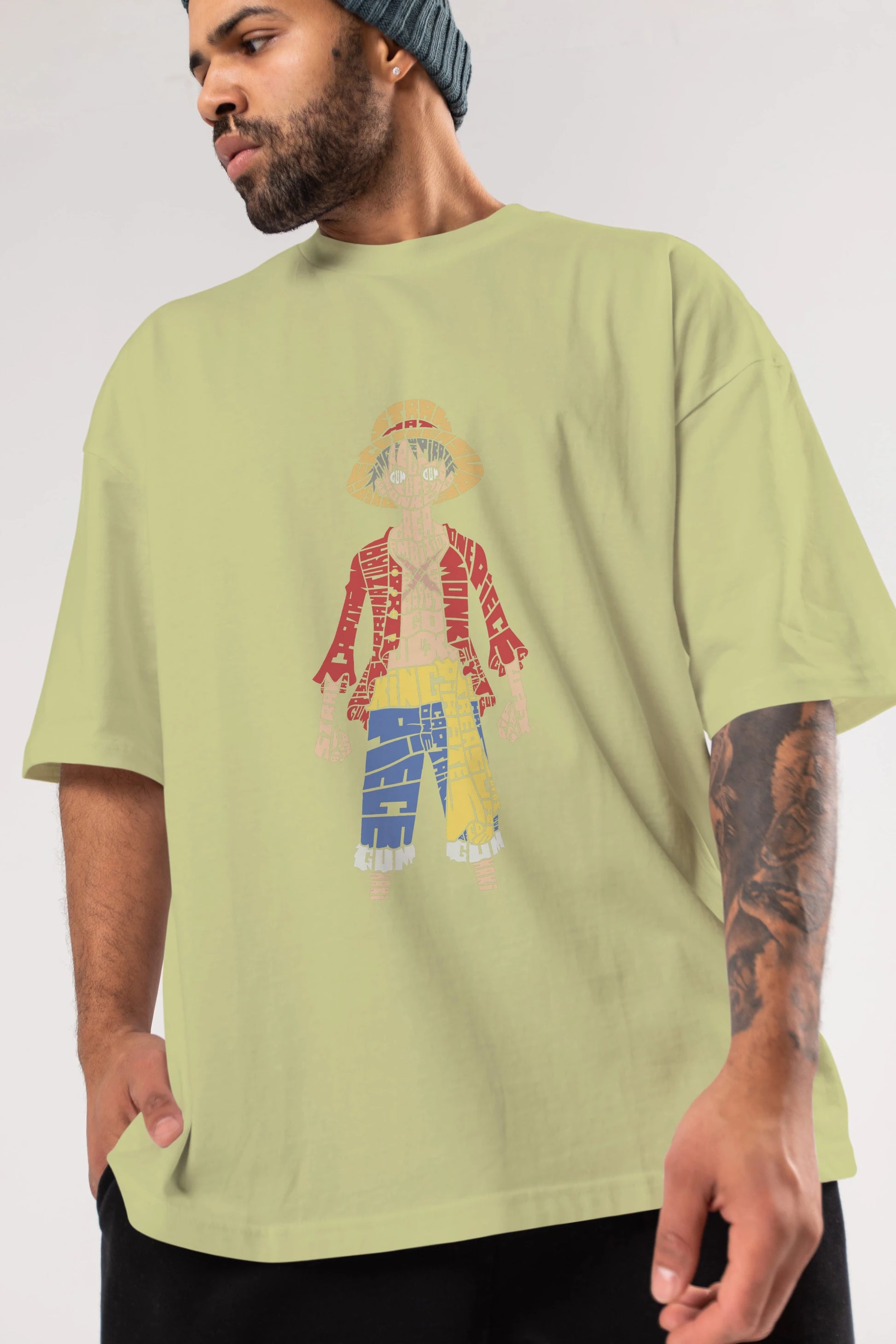 One Piece Ön Baskılı Oversize t-shirt %100 pamuk Erkek Kadın Unisex