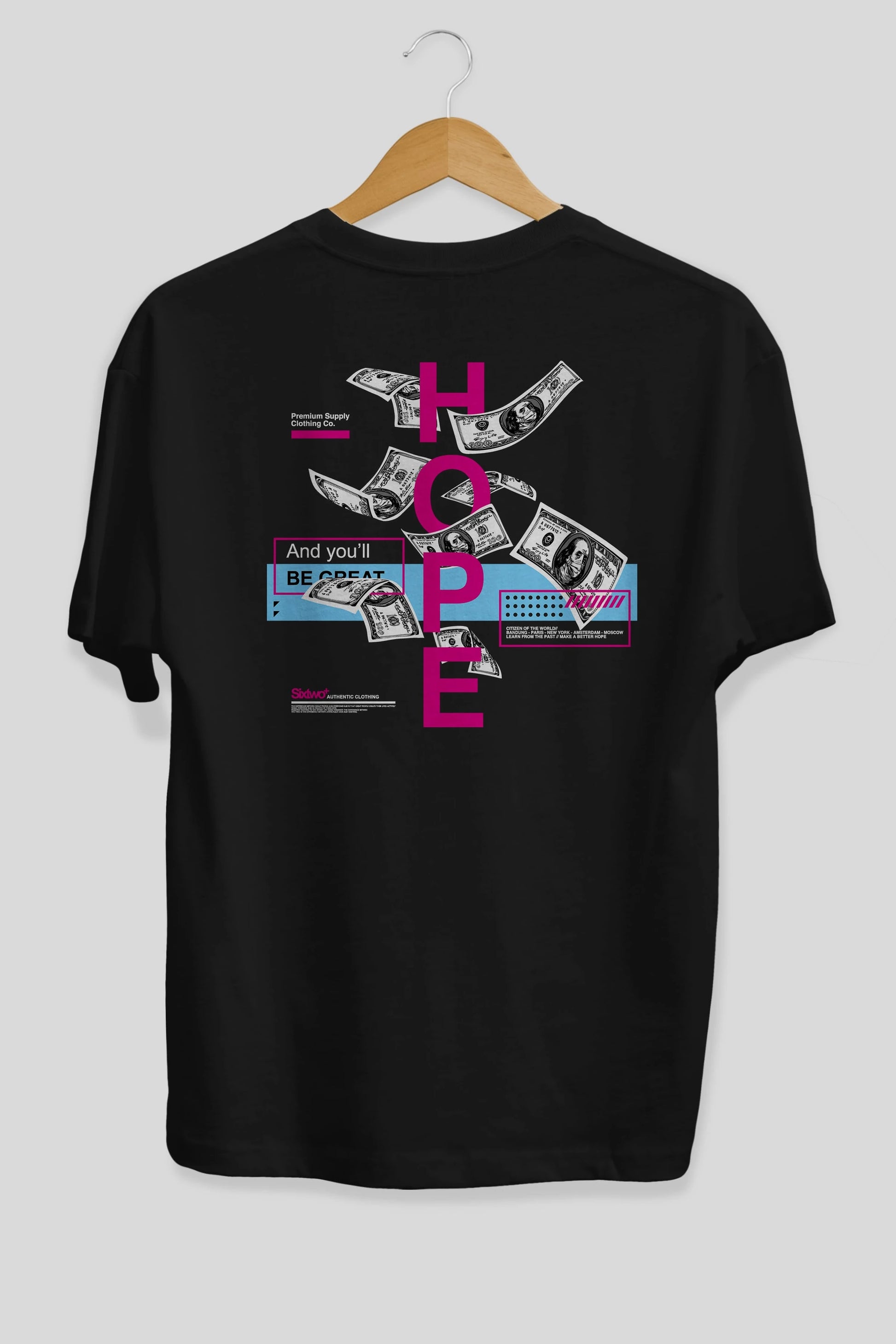Hope Arka Baskılı Oversize t-shirt Erkek Kadın Unisex