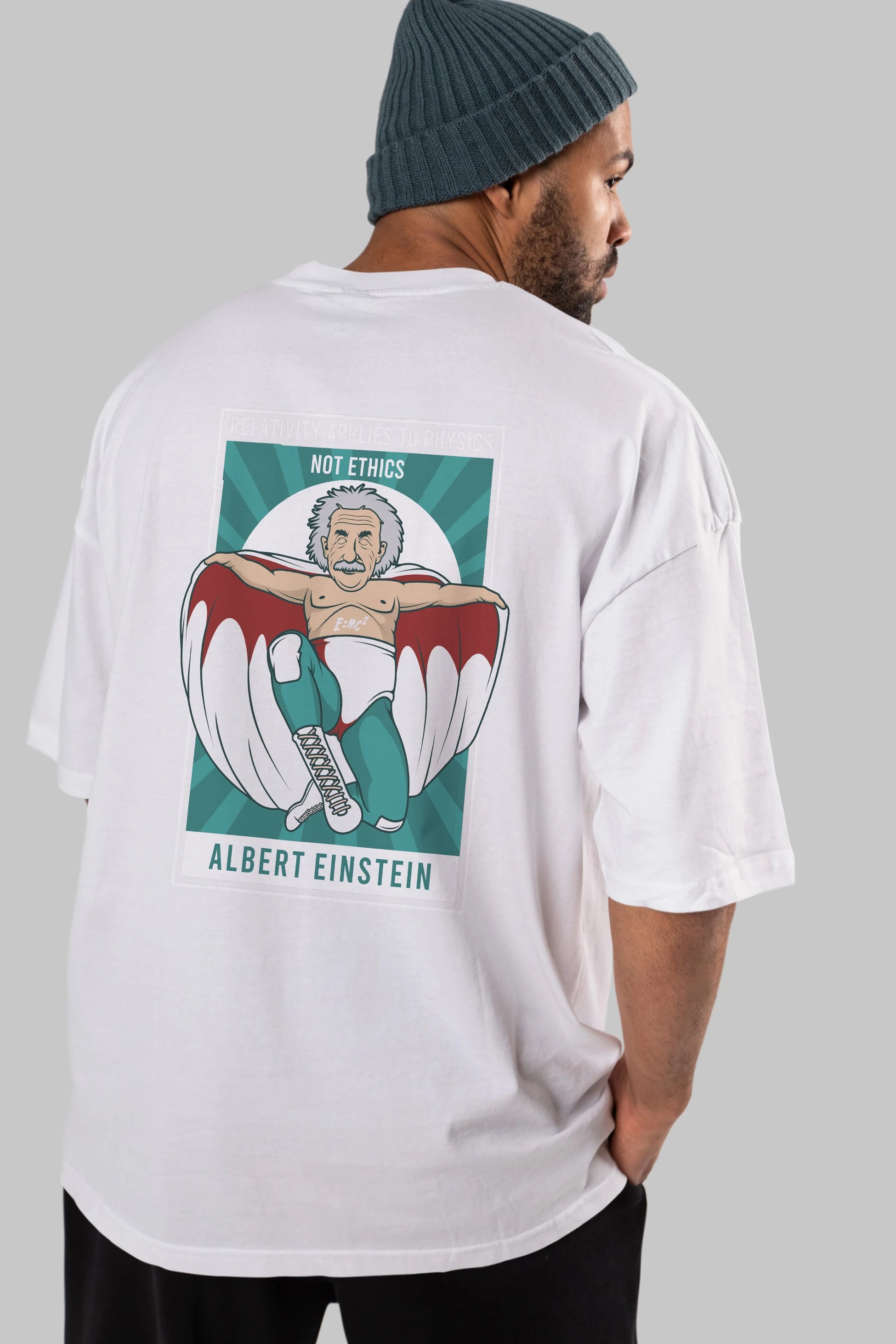 Nacho Libre Einstein Arka Baskılı Oversize t-shirt Erkek Kadın Unisex %100 Pamuk tişort