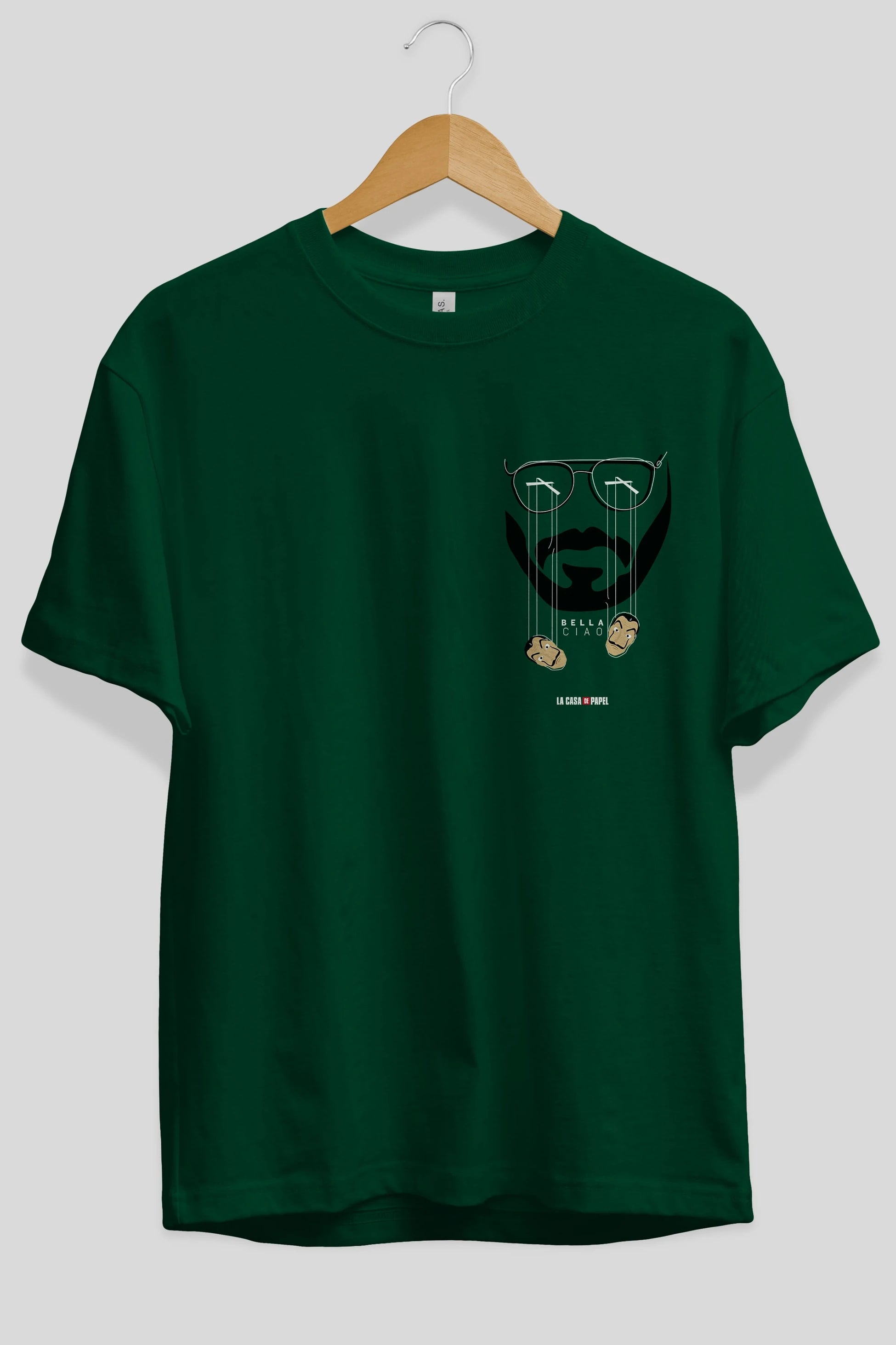 La Casa De Papel (11) Ön Sol Baskılı Oversize t-shirt Erkek Kadın Unisex %100 Pamuk Bisiklet Yaka tişort